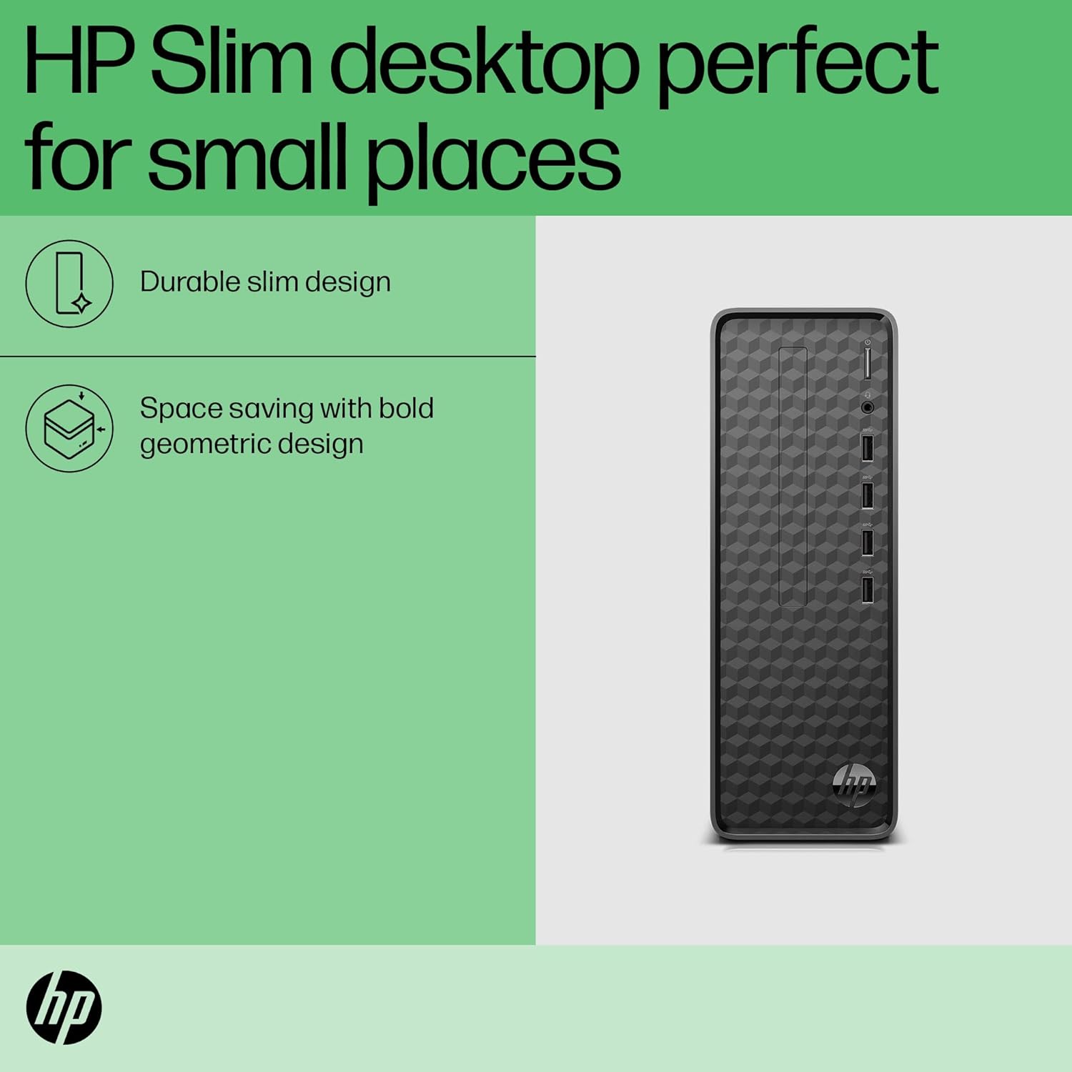 HP Slim Tower 12th Gen Intel Core i3-Processor:Intel Core i3-12100 (16GB RAM/512GB SSD/Black Wired Keyboard & Mouse/Intel UHD Graphics 730/Windows 11/MS Office 21/Dark Black), S01-pF2001in
