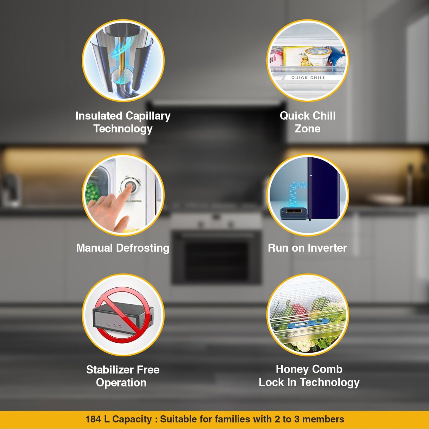 Whirlpool 184 L 3 Star Direct-Cool Single Door Refrigerator (205 WDE CLS 3S SAPPHIRE BLUE-Z, Blue, 2023 Model)