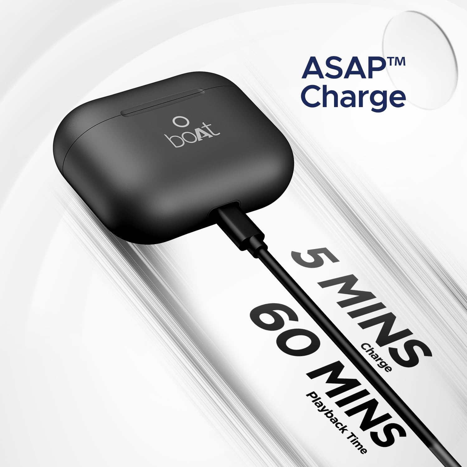 Boat Airdopes Joy, 35Hrs Battery, Fast Charge, IWP Tech, Low Latency, 2Mic ENx, Type-C Port, v5.3 Bluetooth Earbuds, TWS Ear Buds Wireless Earphones with mic(Jet Black)