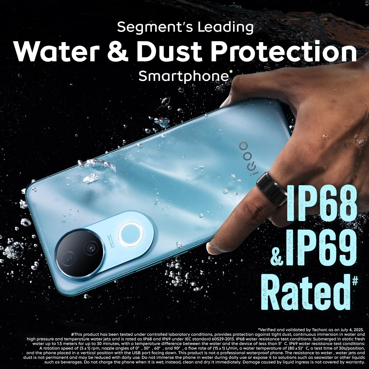 iQOO Z10R 5G (Aquamarine, 12GB RAM, 256GB Storage) | 32MP 4K Selfie Camera | Quad-Curved AMOLED Display | Dimensity 7400 Processor with 750K+ AnTuTu Score