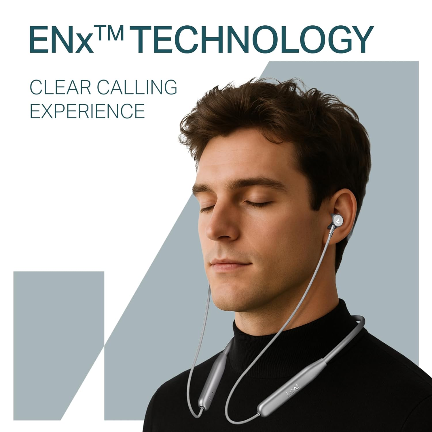 boAt Rockerz 113 (2025 Launch), 40 Hrs Playback, Dual Pair, Fast Charge, Enx Tech, Low Latency, Magnetic Buds, Bluetooth Neckband, Wireless with Mic in Ear Earphones(Ash Grey)