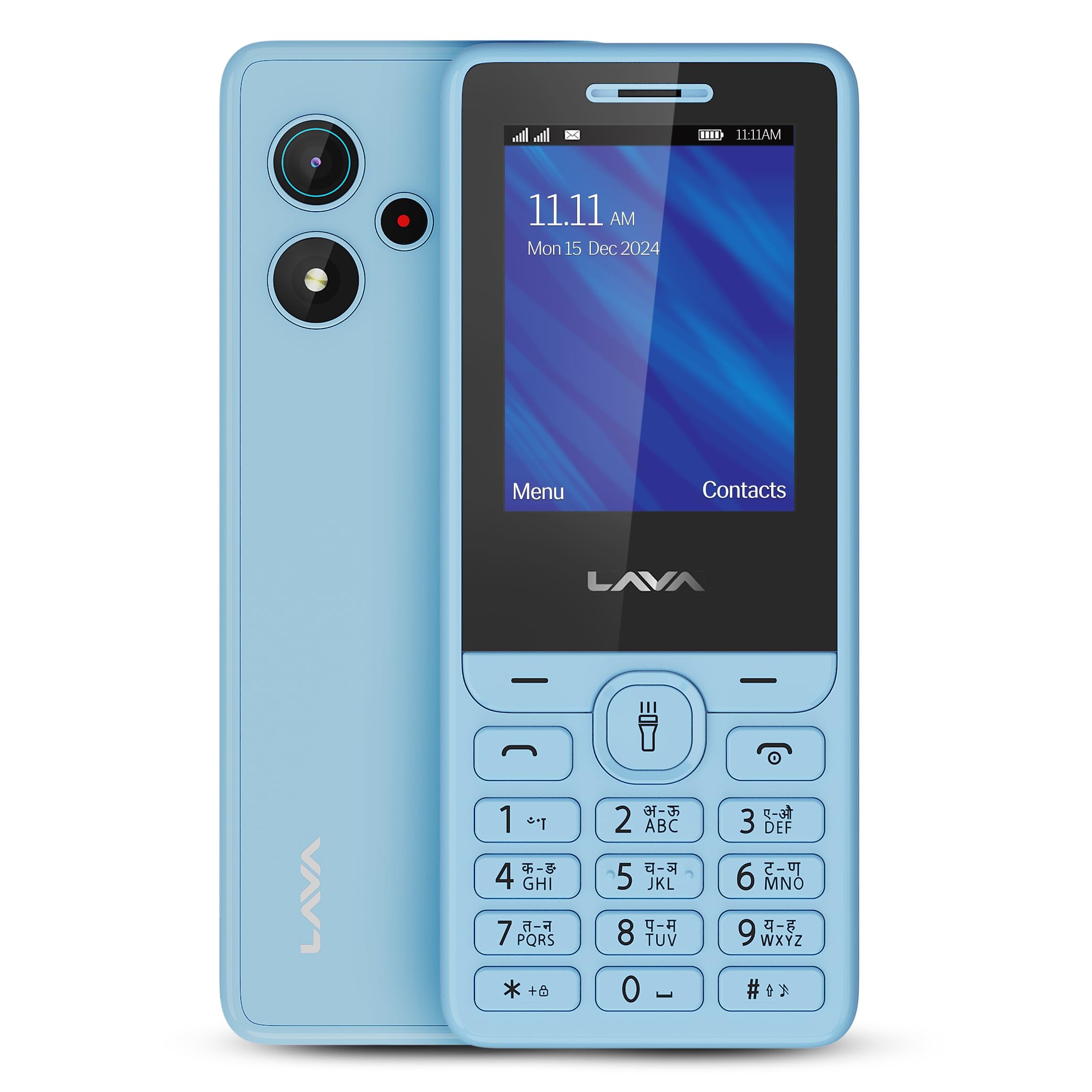 Lava A5 (2025) Dual SIM Keypad Mobile with 2.4'' Big Display | UPI Support, 1200mAh Battery | BOL Feature | Camera | Auto Call Recording | Glass Finish | and 7 Regional Languages - Black
