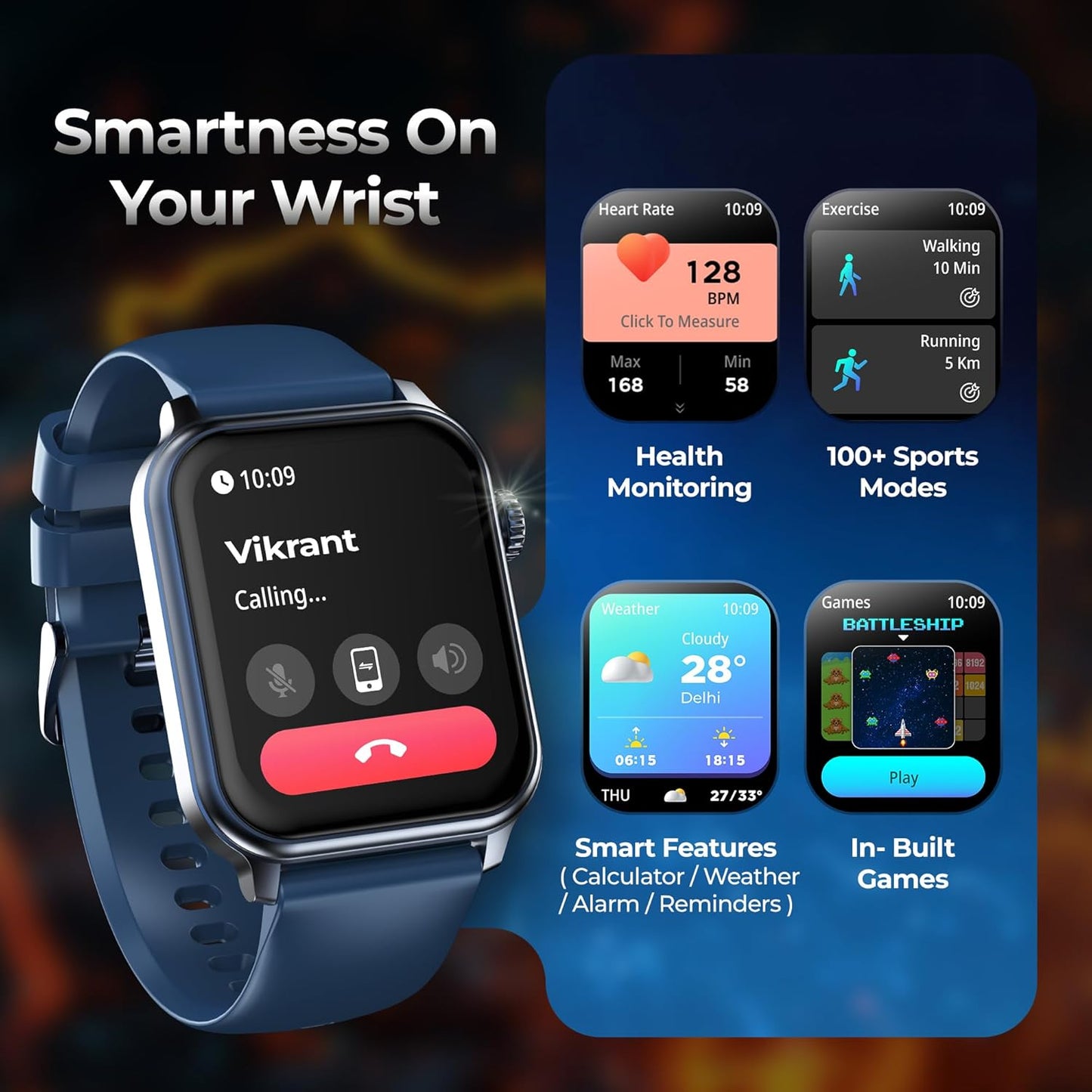 Pebble Ultra Life 1.83" True HD Display | 600 Nits Brightness | BT Calling | 600mAh Battery | 12 Days Battery Life | Unisex Design | Multi-Sports Mode