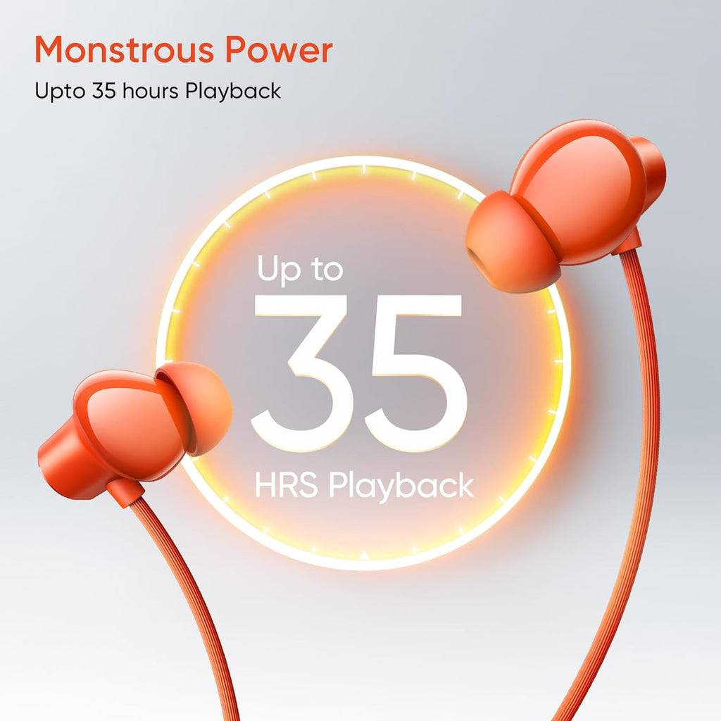 realme Buds Wireless 5 Lite in Ear Bluetooth Neckband with 12.4 mm Dynamic Bass Boost Driver,Upto 35 Hours Playback,45ms Low Latency,IP55 Dust & Water Resistant, Bluetooth V5.4 (Haze Blue)