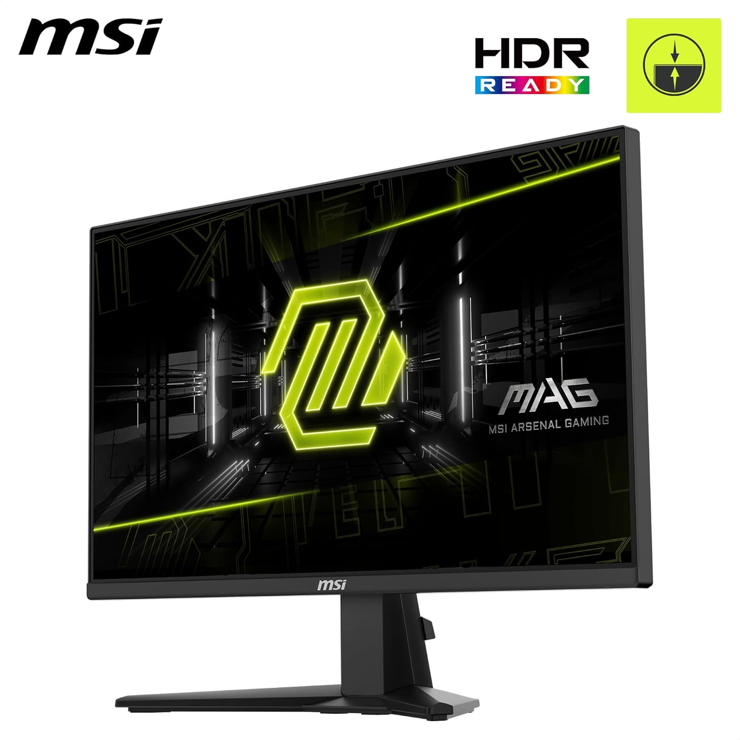 MSI MAG 255F E20 24.5-Inch FHD 1920x1080 Gaming Monitor, 200Hz, 0.5ms, HDR Ready, AMD FreeSync Premium, Eye Care, AI Vision, HDMI 2.0b, DP 1.2a, Frame-Less, Tilt Adjustable, Vesa Mount, Black