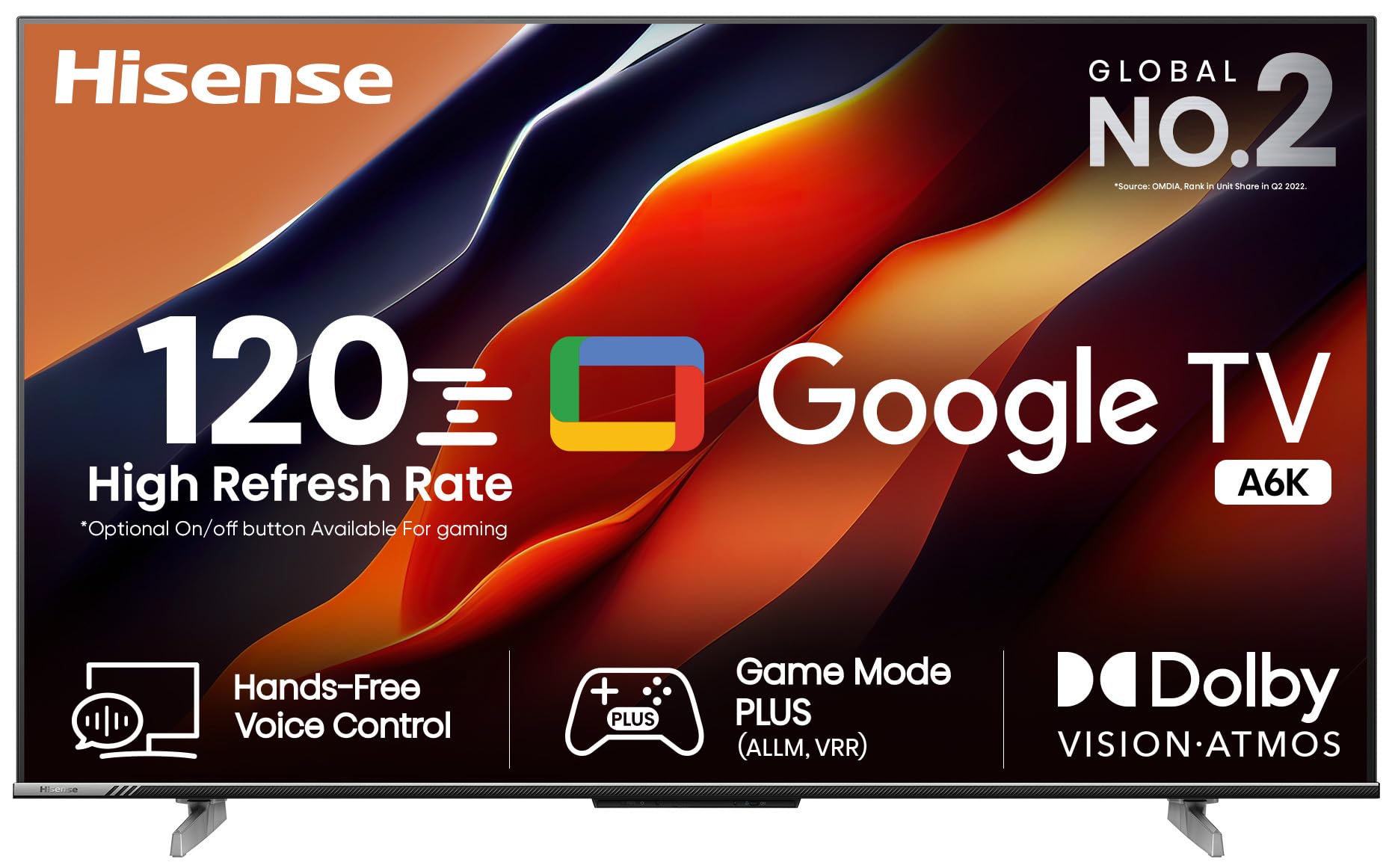 Hisense 164 cm (65 inches) E6N Series 4K Ultra HD Smart LED Google TV 65E6N (Black)
