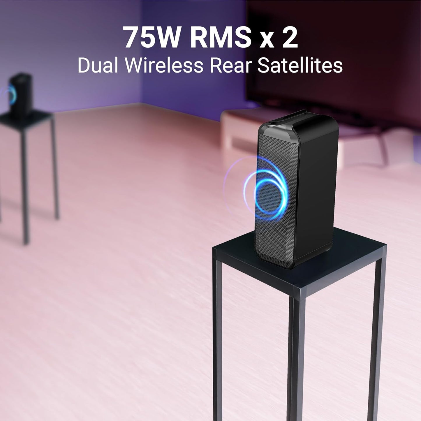 ZEBRONICS Juke BAR 9510WS PRO Dolby 5.1 Soundbar, Dolby Audio, 600 Watts, Wireless (Dual Rear Satellites & 6.5" Subwoofer), Triple Driver Soundbar, Bluetooth v5.1 | HDMI (ARC) | Optical | USB | AUX