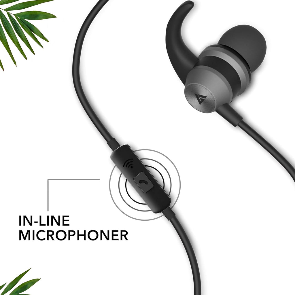 GOBOULT BassBuds X1 in-Ear Wired Earphones with 10mm Extra Bass Driver and HD Sound with mic (Black)