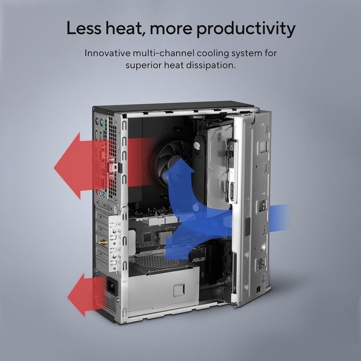 ASUS S500SE, Intel Core i3-13100 Processor 3.4GHz (12M Cache, up to 4.5GHz, 4 cores), Tower PC (8GB RAM/512GB SSD/Windows 11/Office Home/with Wired Keyboard & Mouse/Black/5 Kg), S500SE-313100019WS