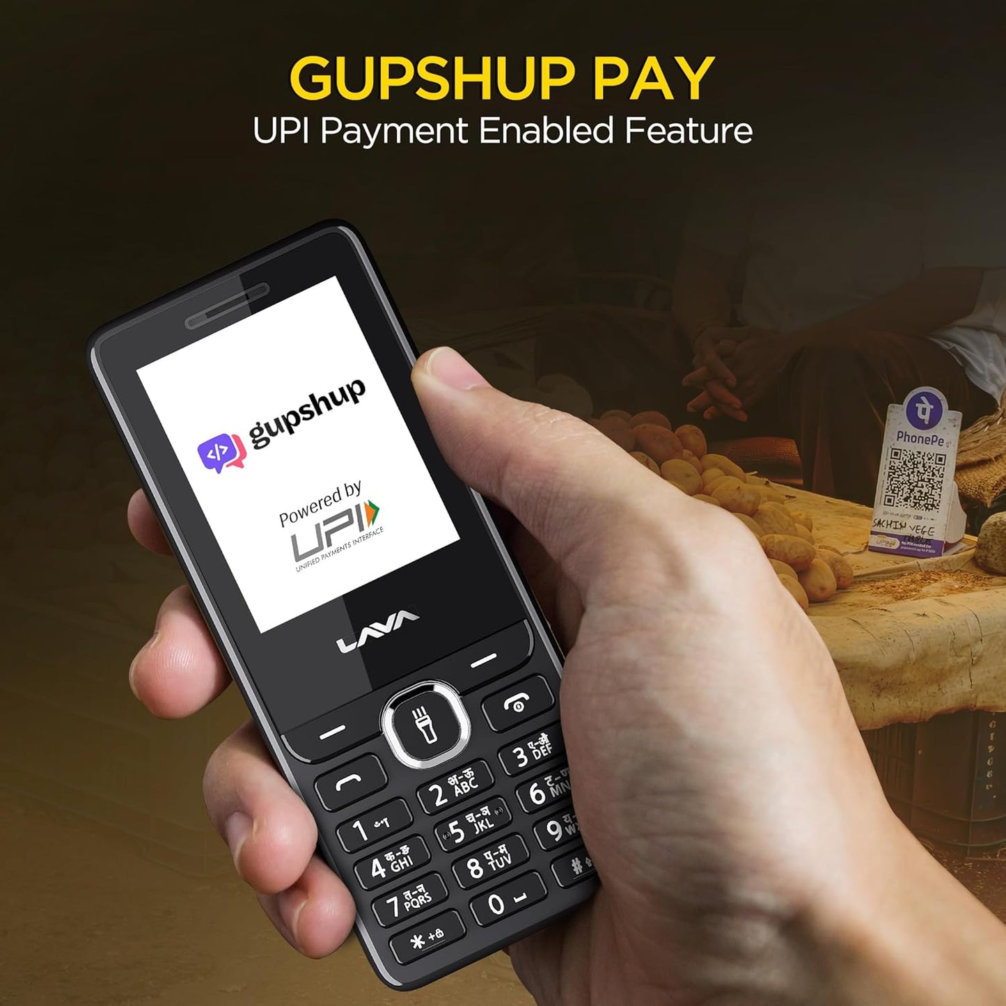 Lava A2 Smart (2025) Dual SIM Keypad Mobile with 2.4'' Big Display | UPI Support, 1200mAh Battery | BT Feature | Camera | Auto Call Recording | and 9 Regional Languages - Black