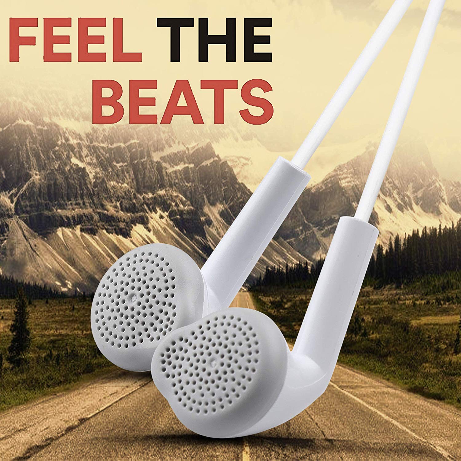 Earphones for Samsung Galaxy M31 Prime/M 31 Prime Earphones Original Like Wired in-Ear Headphones Stereo Deep Bass Head Hands-Free Headset Earbud with Built in-line Mic, 3.5mm Jack (YS11, White)