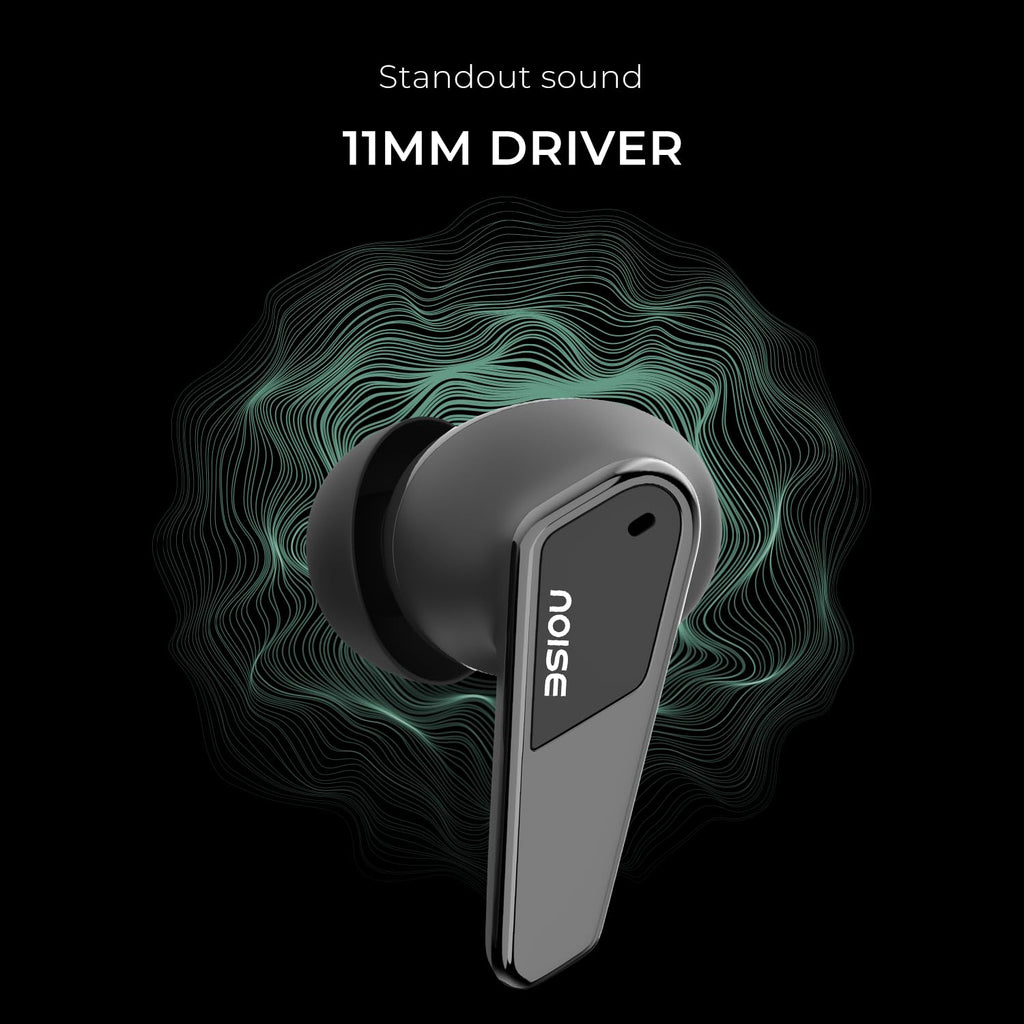 Noise Earbuds N1 Pro Truly Wireless Earbuds with Metallic Finish, ANC(Upto 30Db), 60H of Playtime, Dual Pairing, Instacharge(10 Min=200 Min), BT V5.3(Chrome Black)