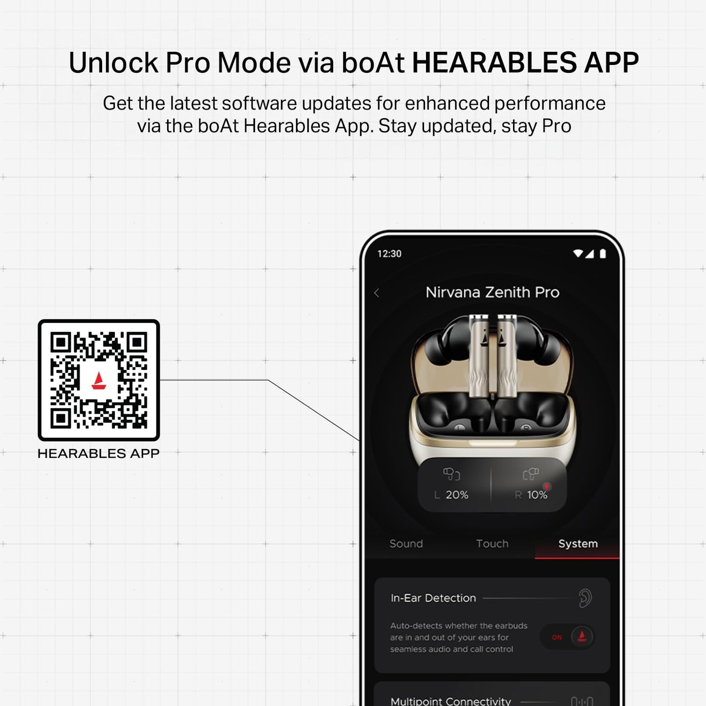 boAt Nirvana Zenith Pro (2025), 50dB Hybrid Adaptive ANC, Spatial Audio, Hi-Res Audio LDAC, 6Mics AI-ENx, 80 Hrs Battery, Bluetooth Earbuds, TWS Ear Buds Wireless Earphones with mic (Platinum Gold)