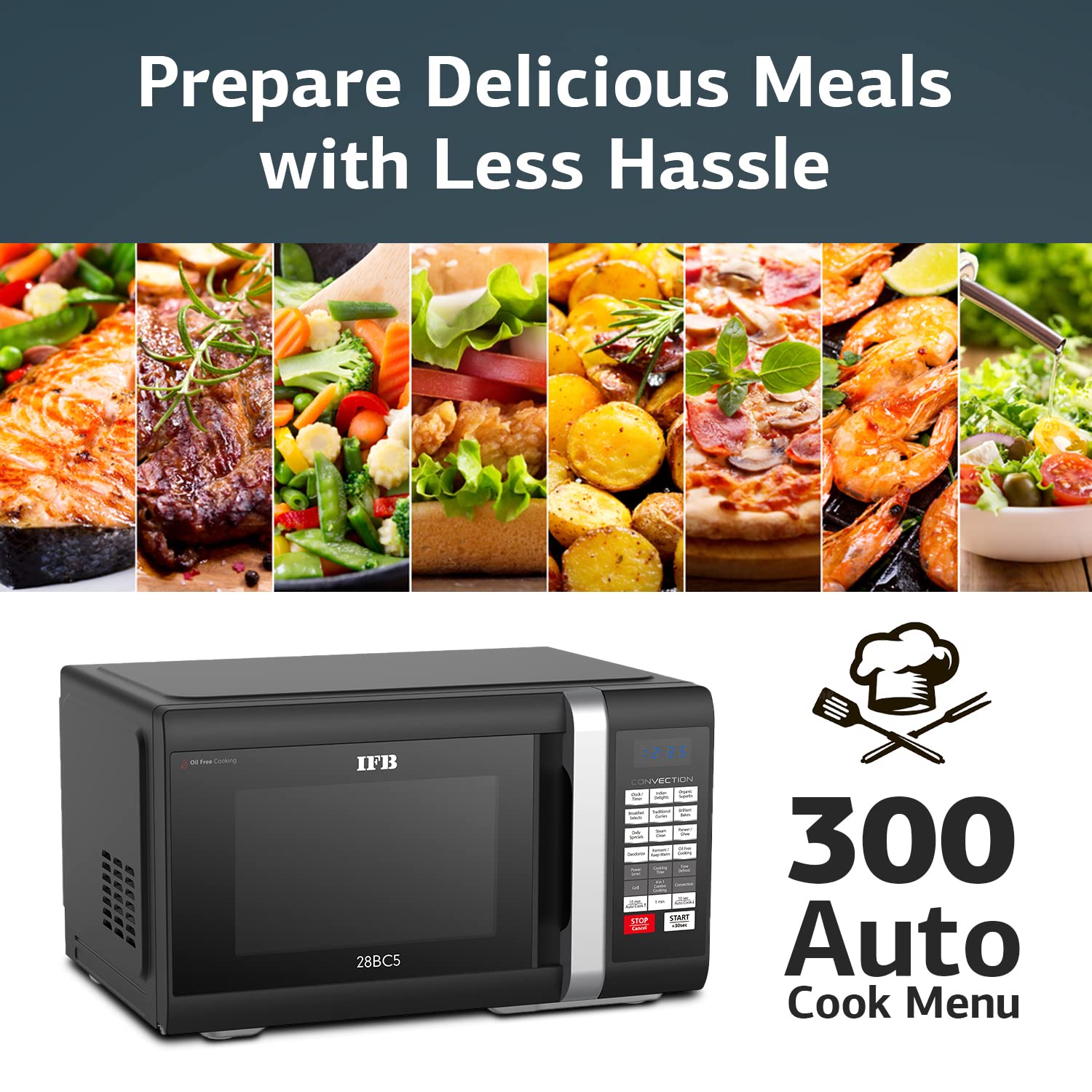 IFB 28 L Convection Microwave Oven (28BC5, Black)