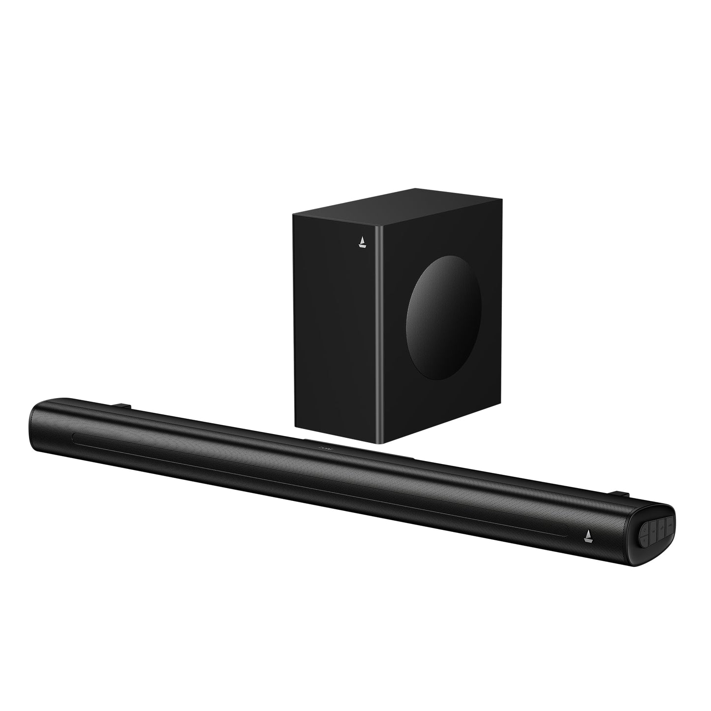 boAt Aavante Prime 5.1 5000DA (2025 Launch), Dolby Atmos, 500W, 5.1CH w/Wired Subwoofer & Wired Satellites, Multi Compatibility, Bluetooth Sound bar, Home Theatre Soundbar Speaker(Premium Black)