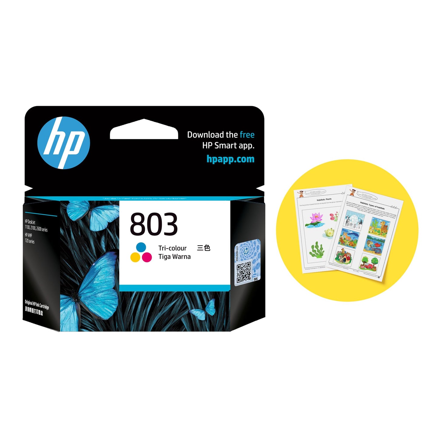 HP 803 Small Black Original Ink Cartridge