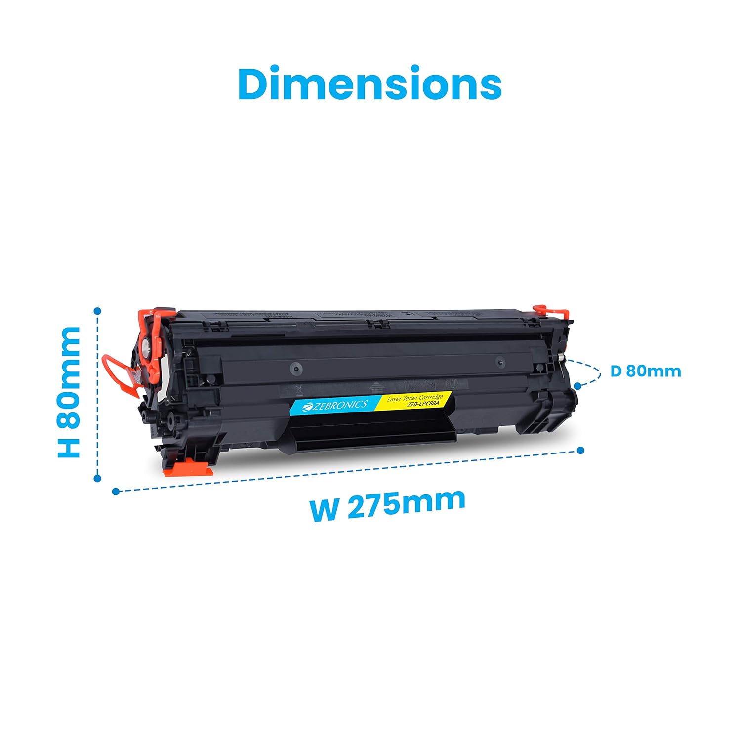 ZEBRONICS ZEB-LPC88A Laser Toner Printer Cartridge for HP Laser Jet P1007/P1008/P1106/P1108, Pro M1136/M1213nf/M1216, Pro M202dw / MFP M128/ M226, Black