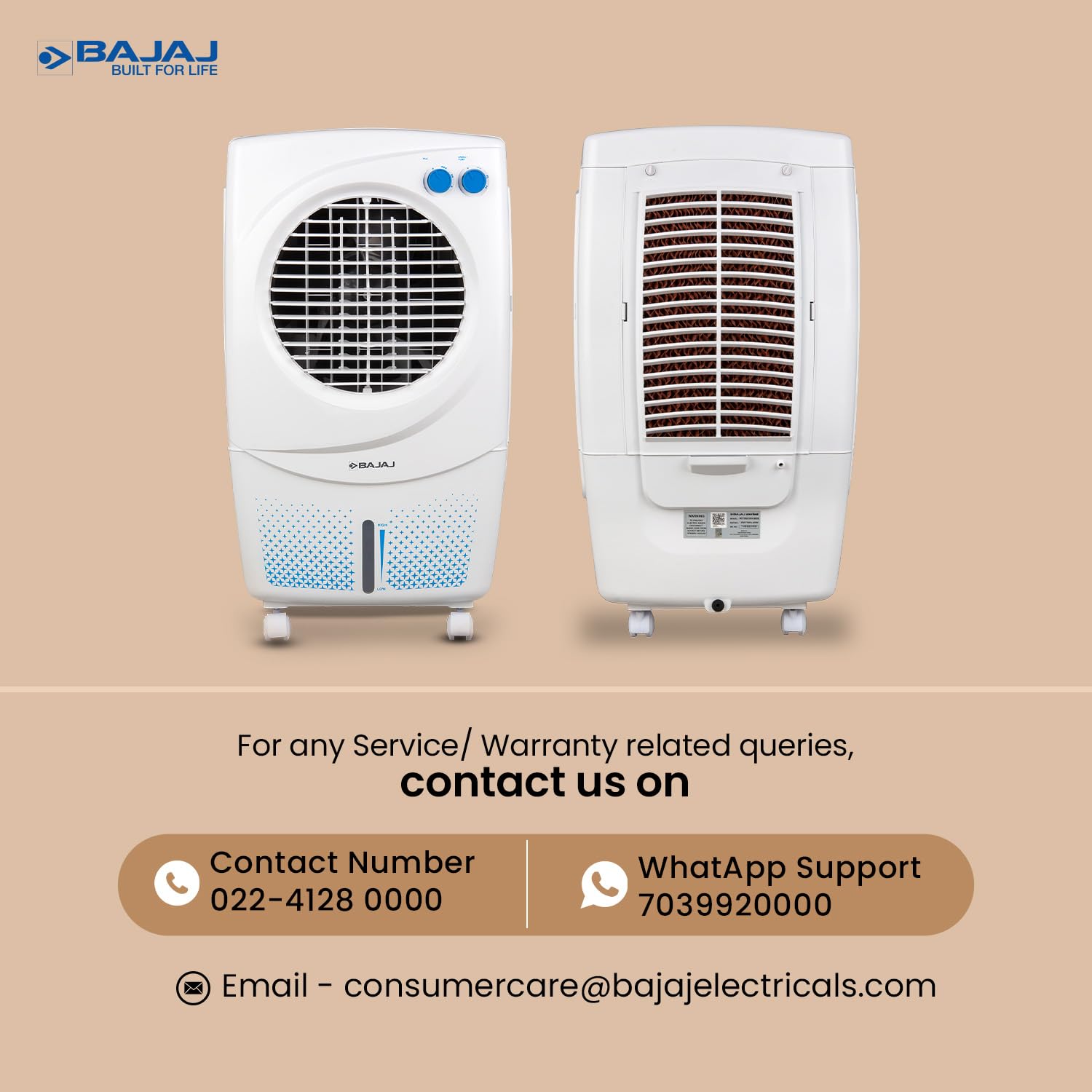 Bajaj PX97 Torque New 36L Personal Air Cooler For Home | High Speed Fan | 30Ft Powerful Air Throw | Inverter Compatible | Cooler For Room | 3 Yrs (1 Yr Standard + 2 Yrs Extended) Warranty【White】