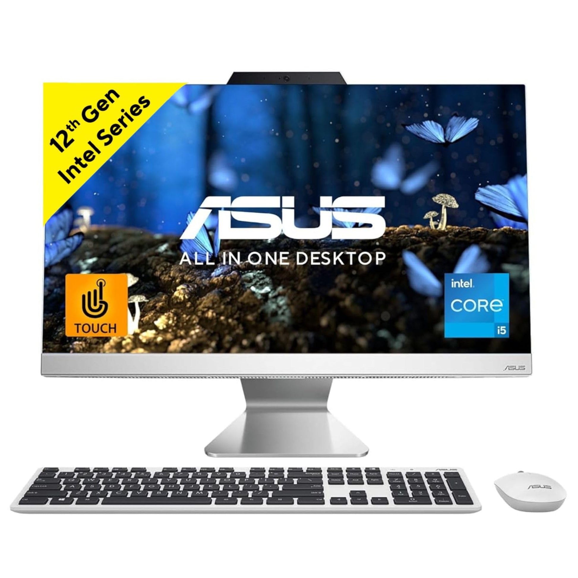 ASUS A3402, 23.8" FHD, 13th Gen, Intel Core i5-1335U, All-in-One PC (8GB RAM/512GB SSD/Windows 11/Office 2021/Black/5.4 Kg) with Wireless Black Keyboard & Mouse, 3 Years Warranty, A3402WVA-BPC002WS