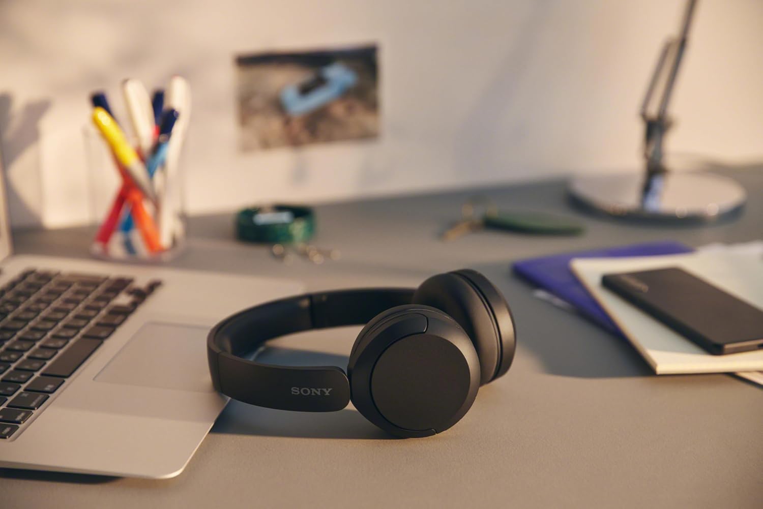 Sony WH-CH520 Wireless Bluetooth Headphones On Ear with Mic, Up to 50Hrs Battery, Quick Charge, DSEE Upscale, Multipoint Connectivity, Voice Assistant, Customized EQ-Black