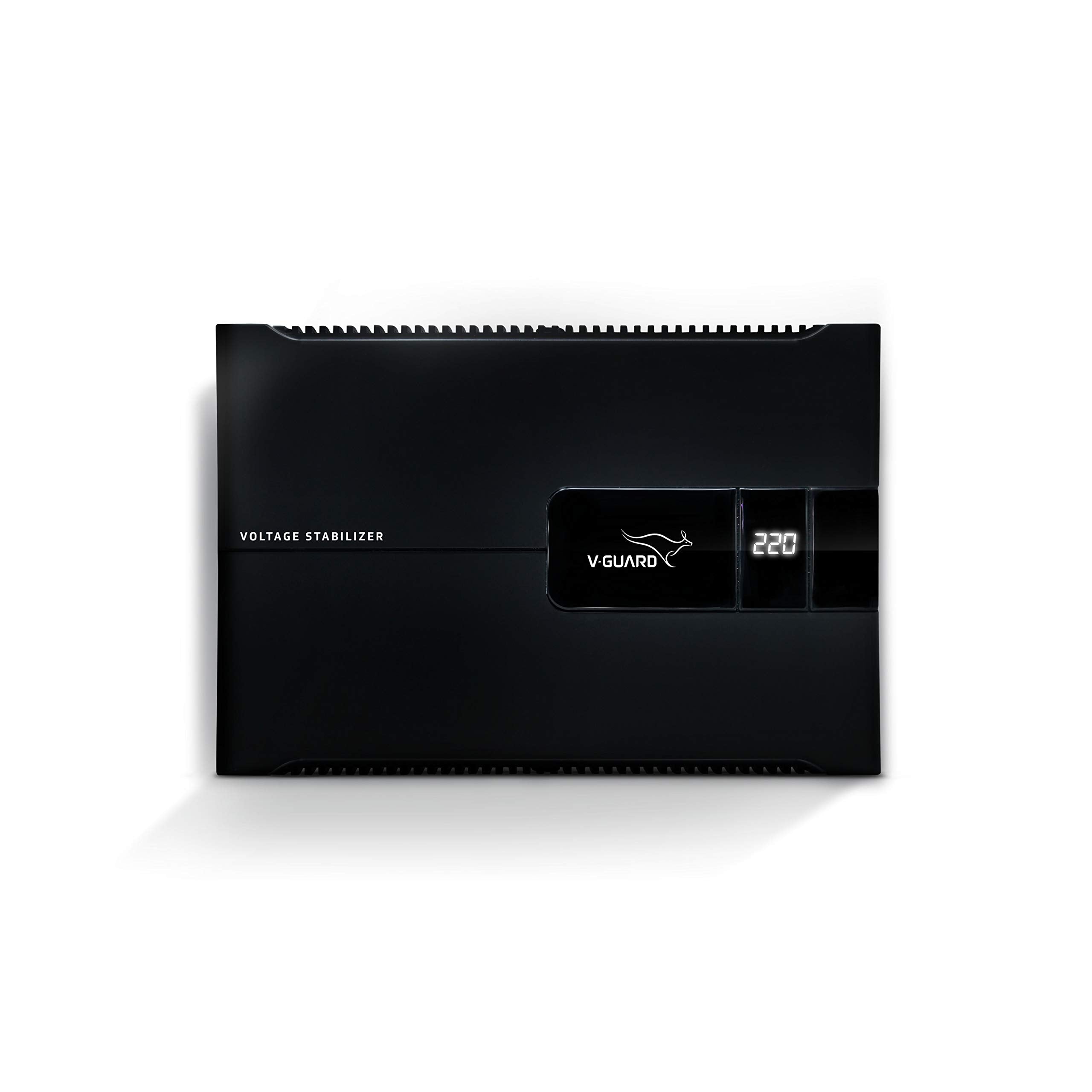 V-Guard Voltino Grand Digi Plus TV Stabilizer | Applicable for Smart TVs up to 203 cm (80'') + Set Top Box,Home Theatre/Gaming Console| 4 A Capacity | Dual Seven Segment Digital Display | Black