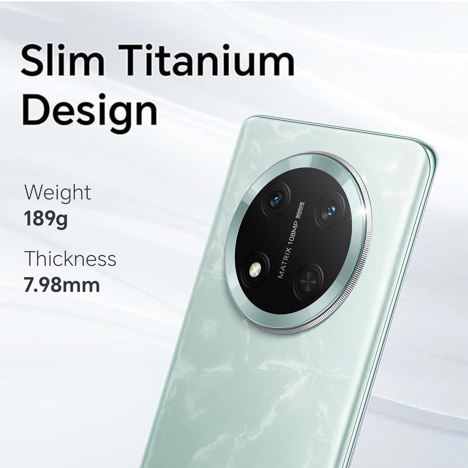 HONOR X9c 5G Dual SIM (8GB RAM, 256GB Storage) | Ultra Durable | 108MP AI OIS Camera | 6600mAh Battery | 3840Hz Risk-Free Dimming Display | with Charger (Jade Cyan)