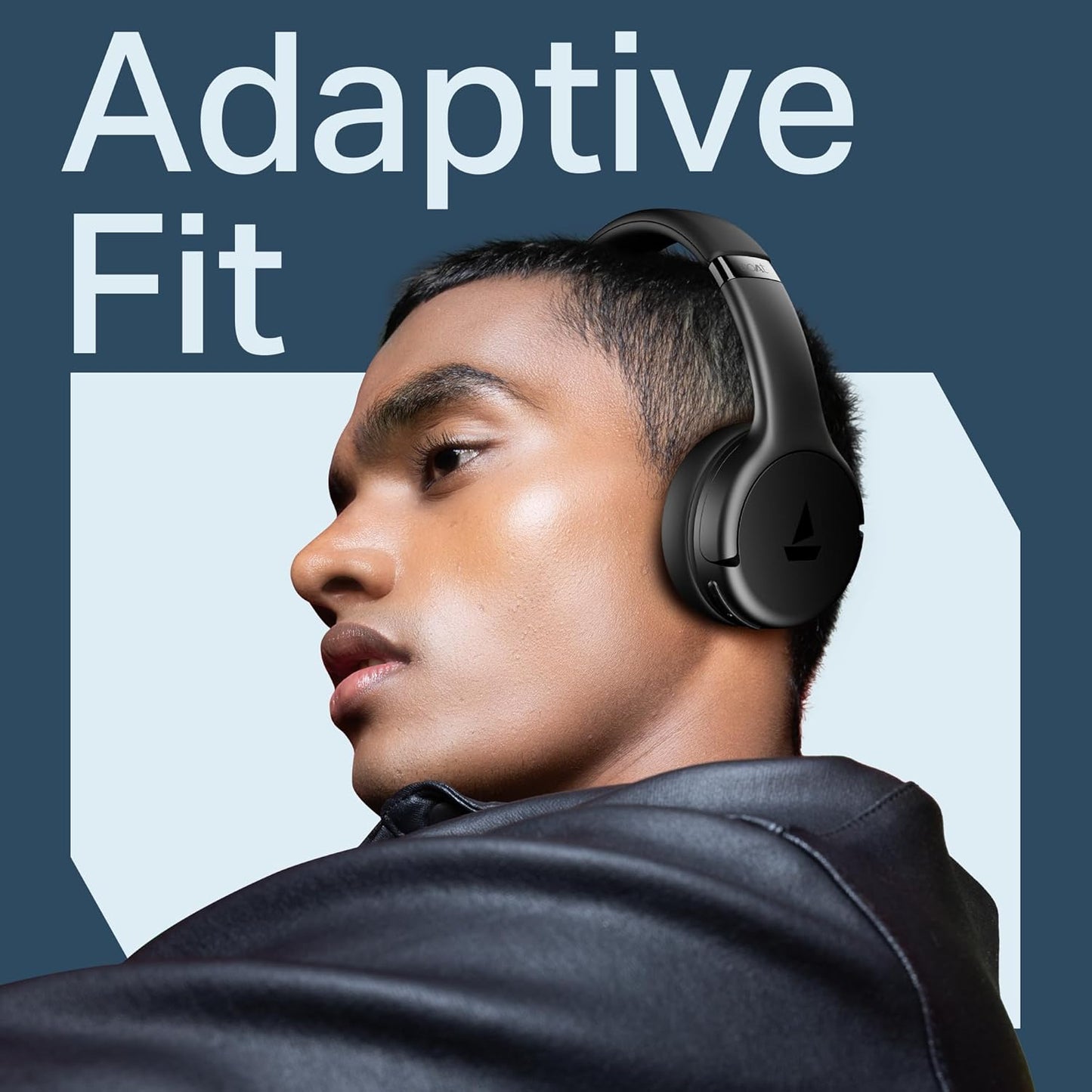 boAt Rockerz 411 (2025 Launch), 40Ms Low Latency, 40Hrs Battery, 40Mm Drivers, Enx Tech, Integrated Controls, V5.4 Bluetooth Headphones, Wireless Over Ear Headphone with Mic (Active Black)