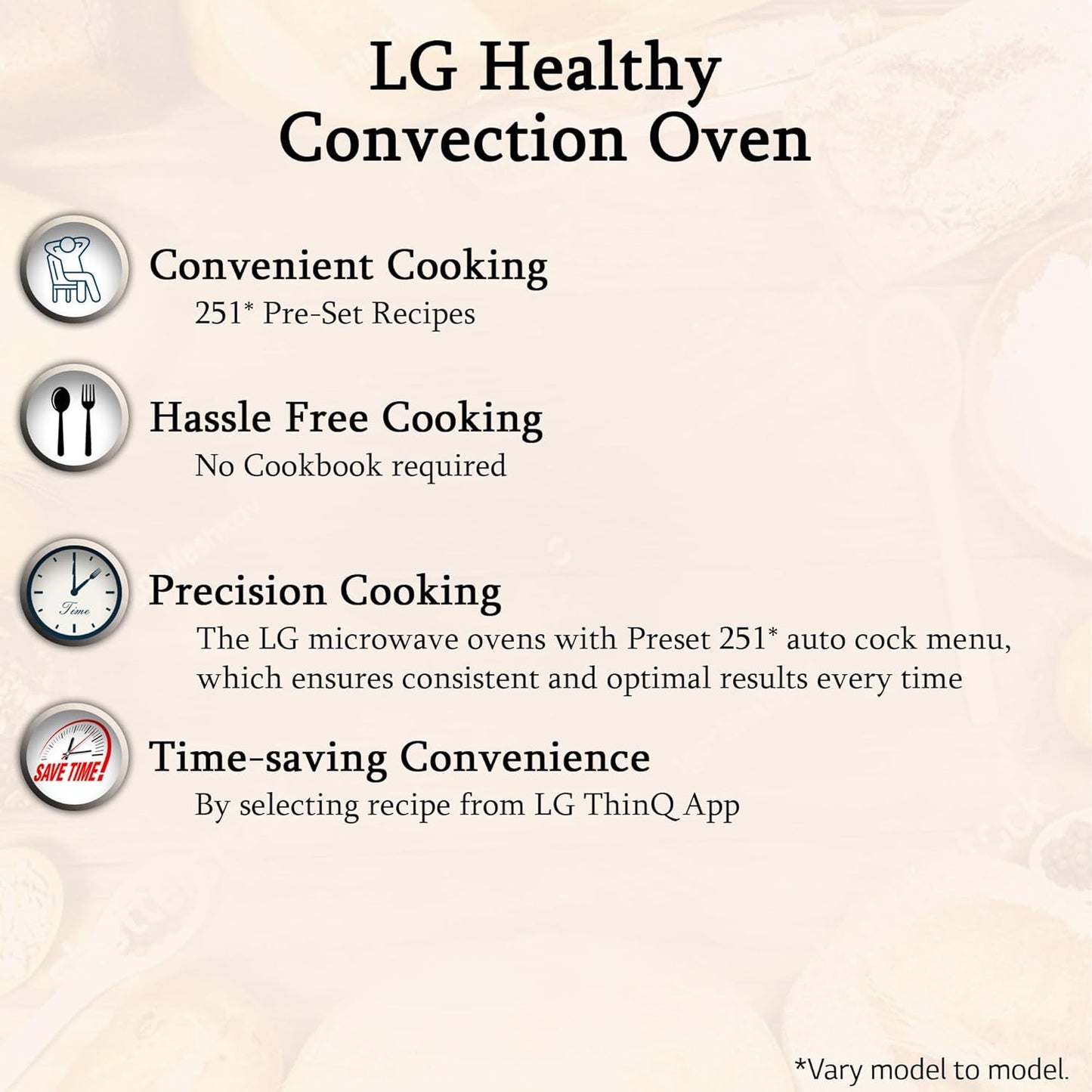LG 28 L Convection Microwave Combination OvenOven (MC2846BV, Black, Auto Cook, Defrost, Indian Cuisine, Tandoor Se, Child Lock, Steam Cook & Stainless Steel Cavity)