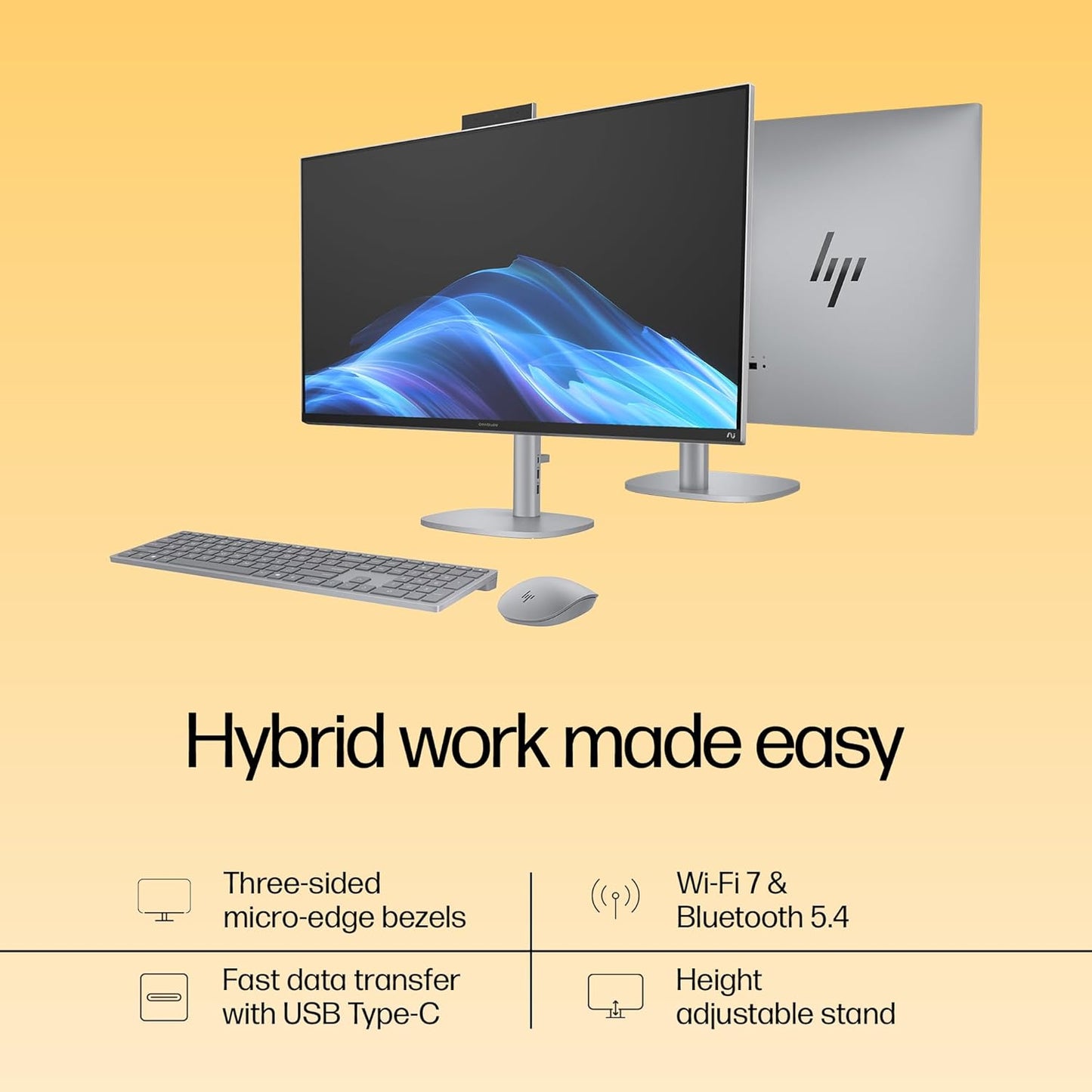 HP OmniStudio X Next Gen AI AIO, Intel Core Ultra 7 258V, 47 Tops,(32GB DDR5,1TB SSD) 4K UHD (3840 x 2160), IPS,550 nits,31.5inch(80.1cm), Win 11, Office24, Meteor Silver, 9.56kg, 32-c1574in