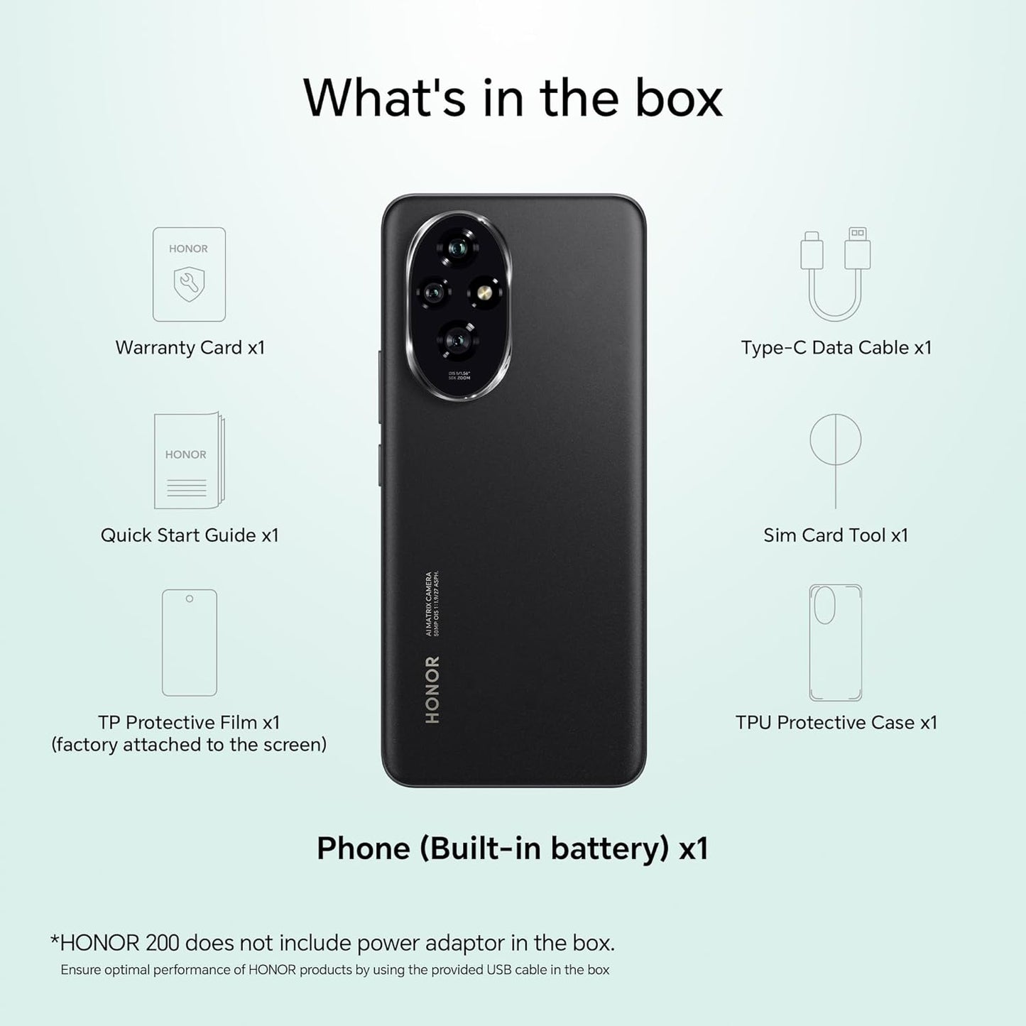 HONOR 200 5G (8GB+256GB, Black) – 50MP+50MP+12MP Triple Camera with Dual OIS | 50MP Selfie | Quad-Curved AMOLED Display | AI-Powered MagicOS 9.0 | Without Charger