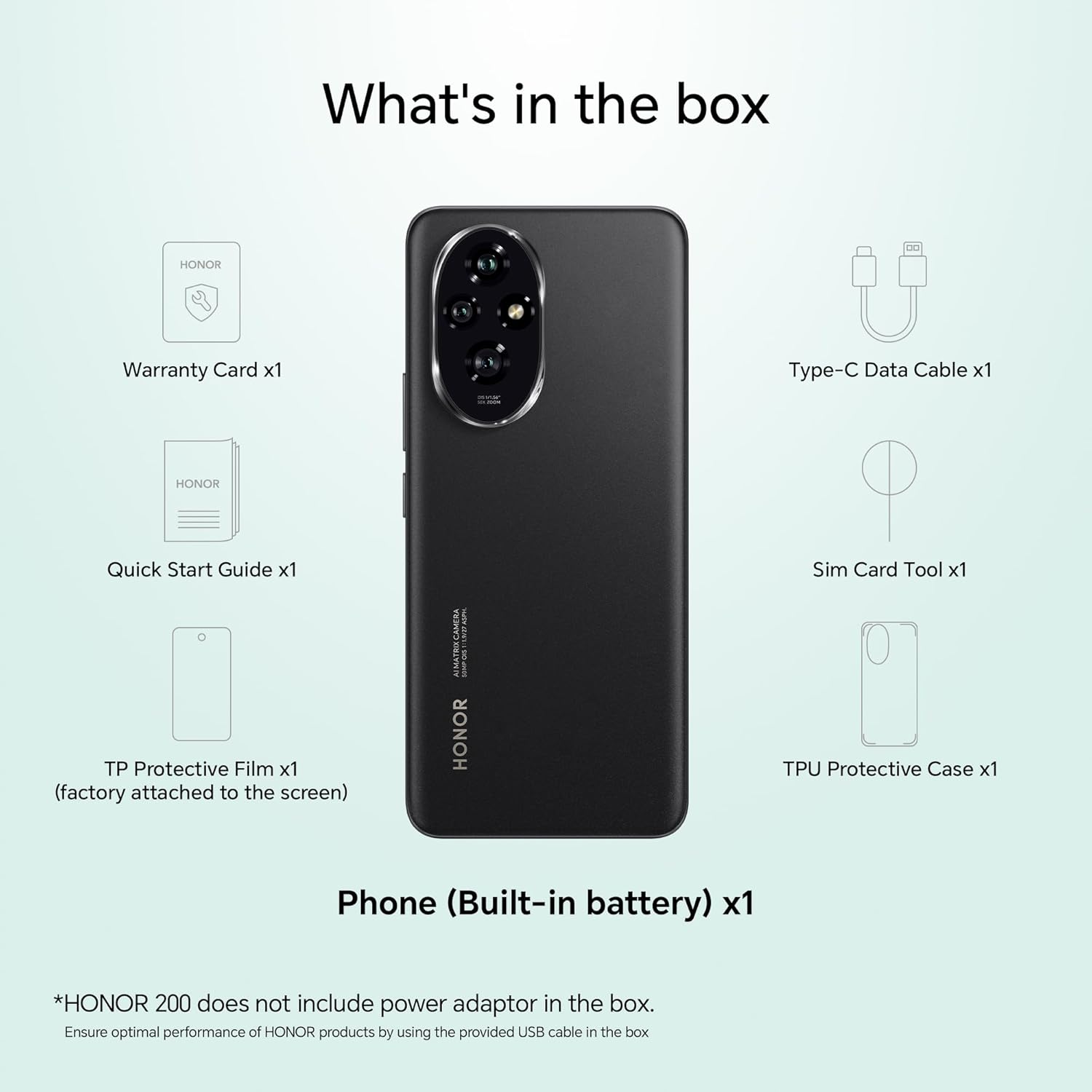 HONOR 200 5G (8GB+256GB, Black) – 50MP+50MP+12MP Triple Camera with Dual OIS | 50MP Selfie | Quad-Curved AMOLED Display | AI-Powered MagicOS 9.0 | Without Charger