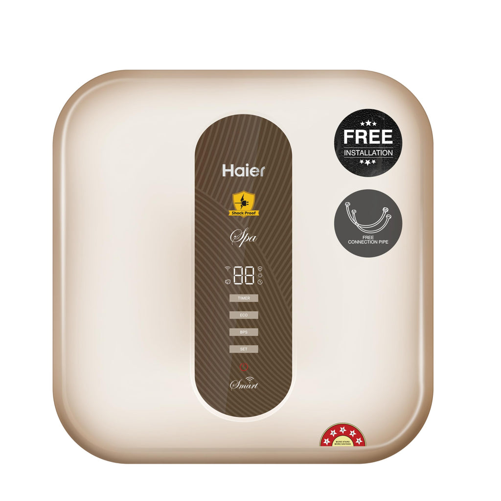 Haier SD WIFI Water Geyser 15 Ltr 5 Star Rating Water Heater 15 Litre with Pipe| Free Installation| Shock Proof| BPS| Haier Smart APP| 7-Yr Tank Warranty| 11 Safety Levels