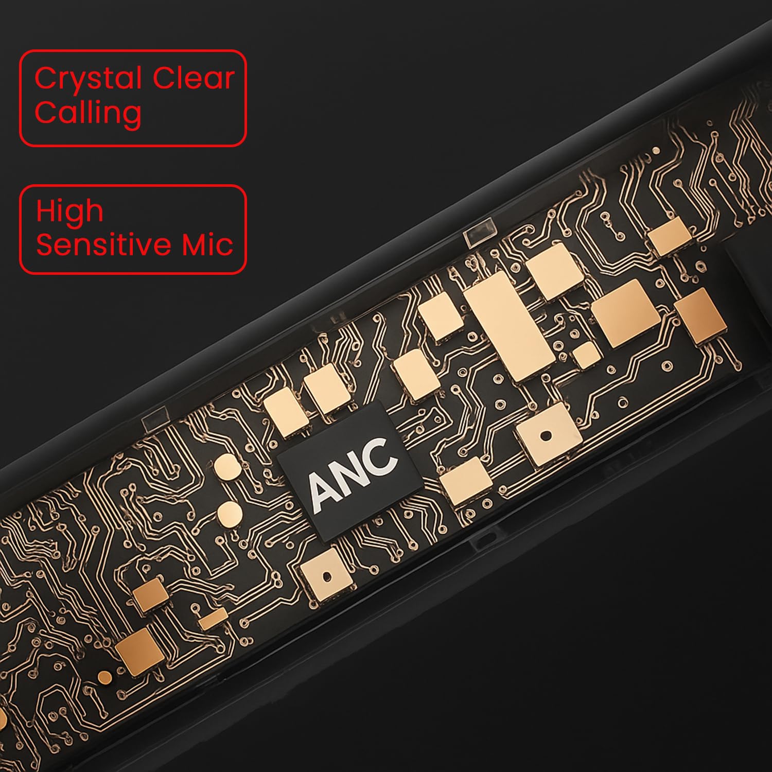 InEar MJ-Beat Bluetooth Wireless Neckband Earphones with Mic – Active Noise Cancellation, 24-Hour Music Playback, Type-C Fast Charging, Magnetic Earbuds, Lightweight Design, HD Sound | Red