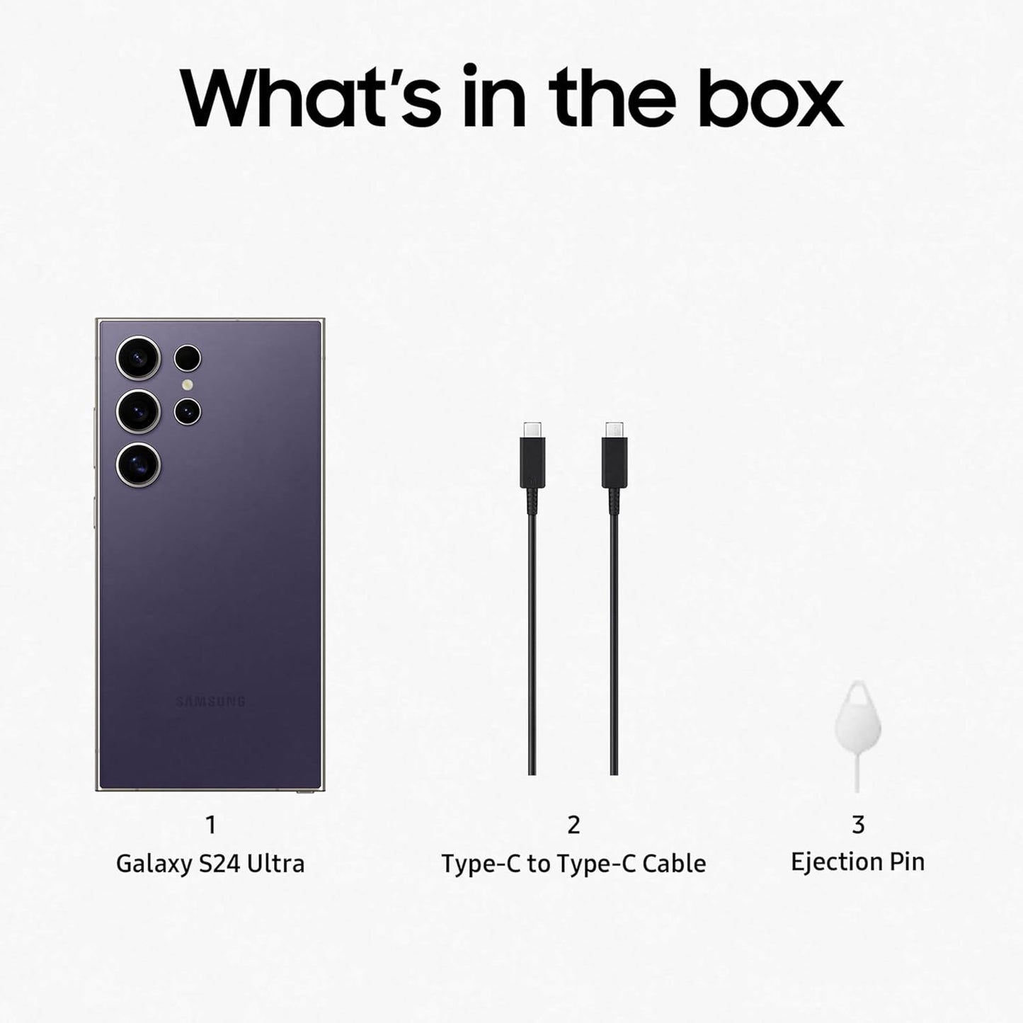 Samsung Galaxy S24 Ultra 5G AI Smartphone with Galaxy AI (Titanium Violet, 12GB, 256GB Storage), Snapdragon 8 Gen 3, 200 MP Camera with ProVisual Engine and 5000mAh Battery