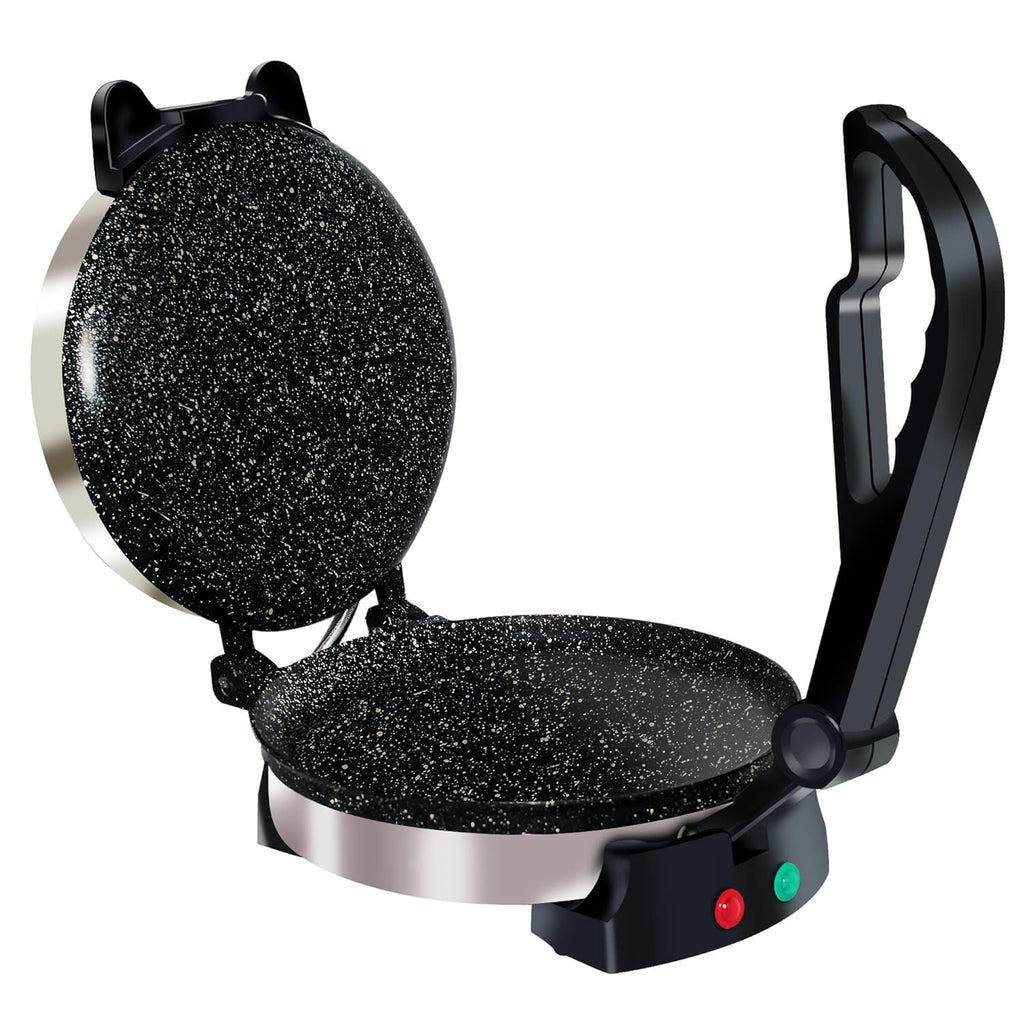 Libra Roti Maker Machine - Electric Roti Maker with Non-Stick 8.5inch Plates and Durable Handle, Auto Temperature Control Chapati Maker Machine with Indicator Lights, 950 Watts, Silver