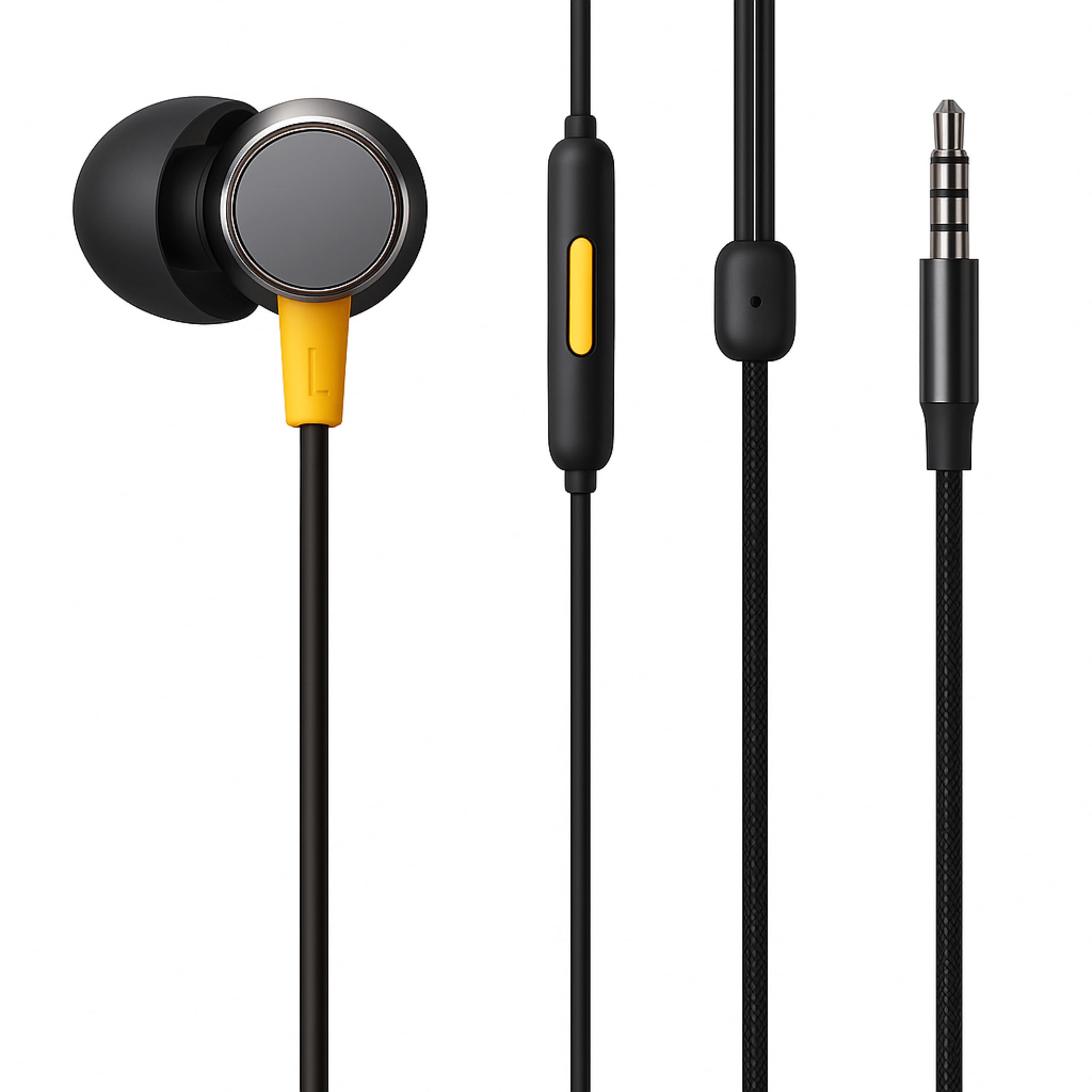 realme Buds 3 (3.5 mm) Wired in Ear Earphones with Mic (Black)