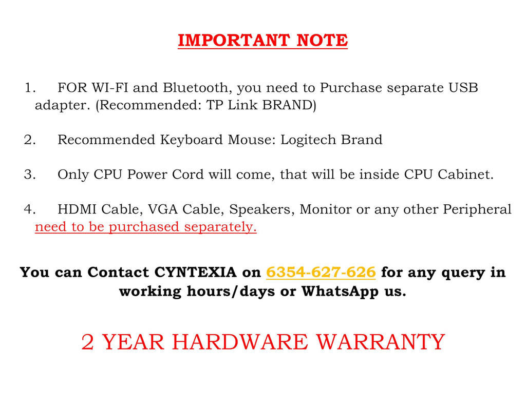 Cyntexia Computer Desktop PC (Core i5-2400 / 08GB RAM / 240GB SSD/HDMI/VGA/Ethernet/HD Graphics 2000) Basic Software Installed (Black)