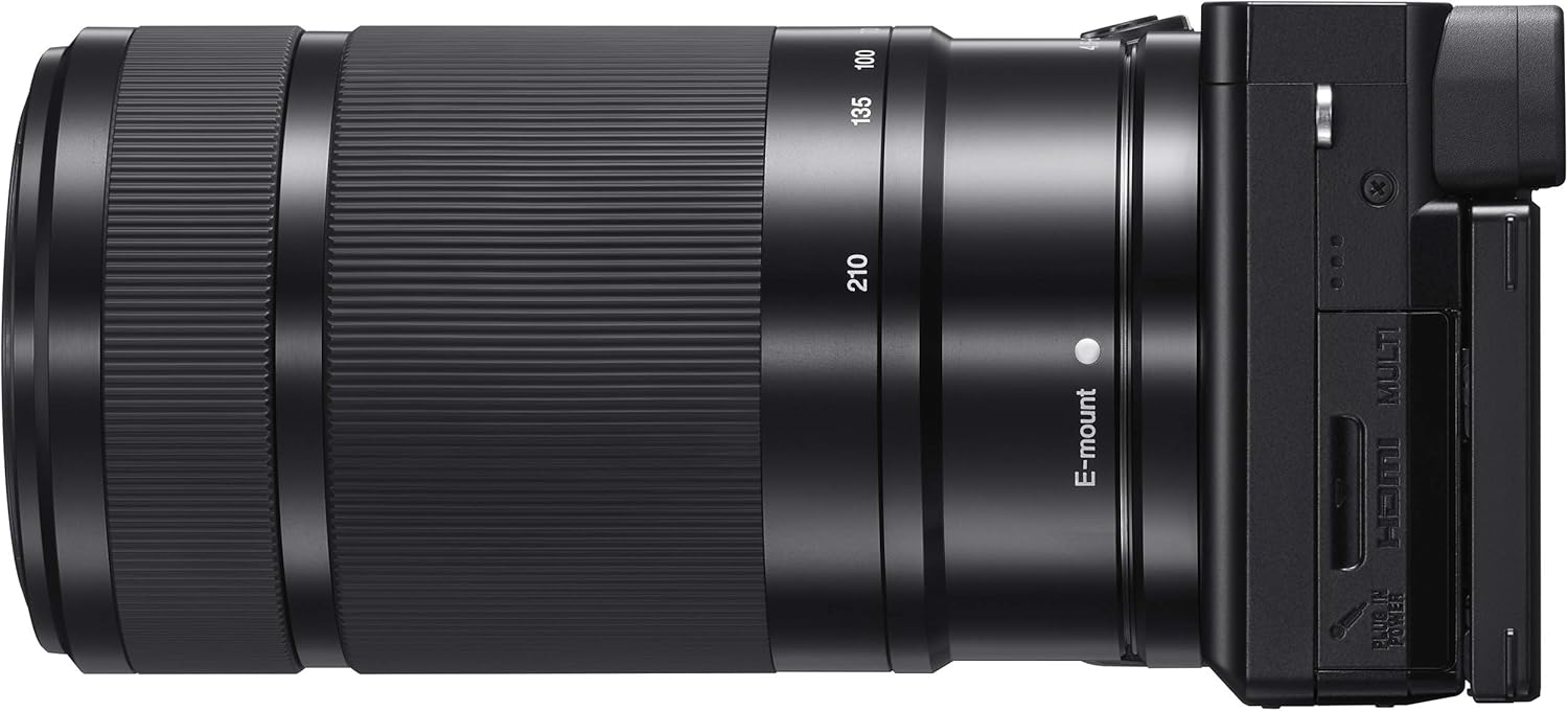 Sony New Alpha ILCE-6100X (Previously ILCE-6100Y) with Upgraded SELP1650 (Ver 2) Power Zoom Lens + SEL55210 Lens | 24.2 MP | APS-C Sensor | Fast Auto Focus | Tiltable LCD – Black