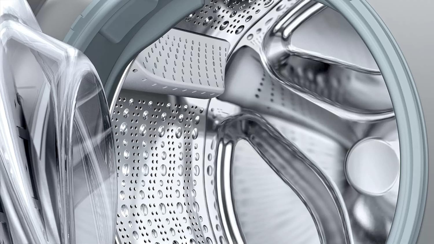 Siemens 8 kg Fully-Automatic Front Loading iQ500 Washing Machine (WM14J46SIN, Silver)