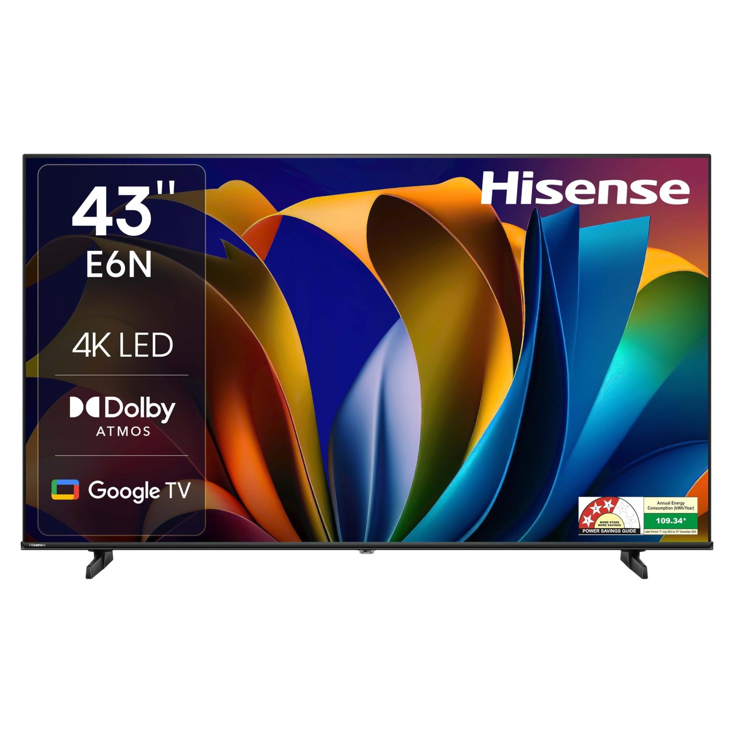 Hisense 164 cm (65 inches) E6N Series 4K Ultra HD Smart LED Google TV 65E6N (Black)