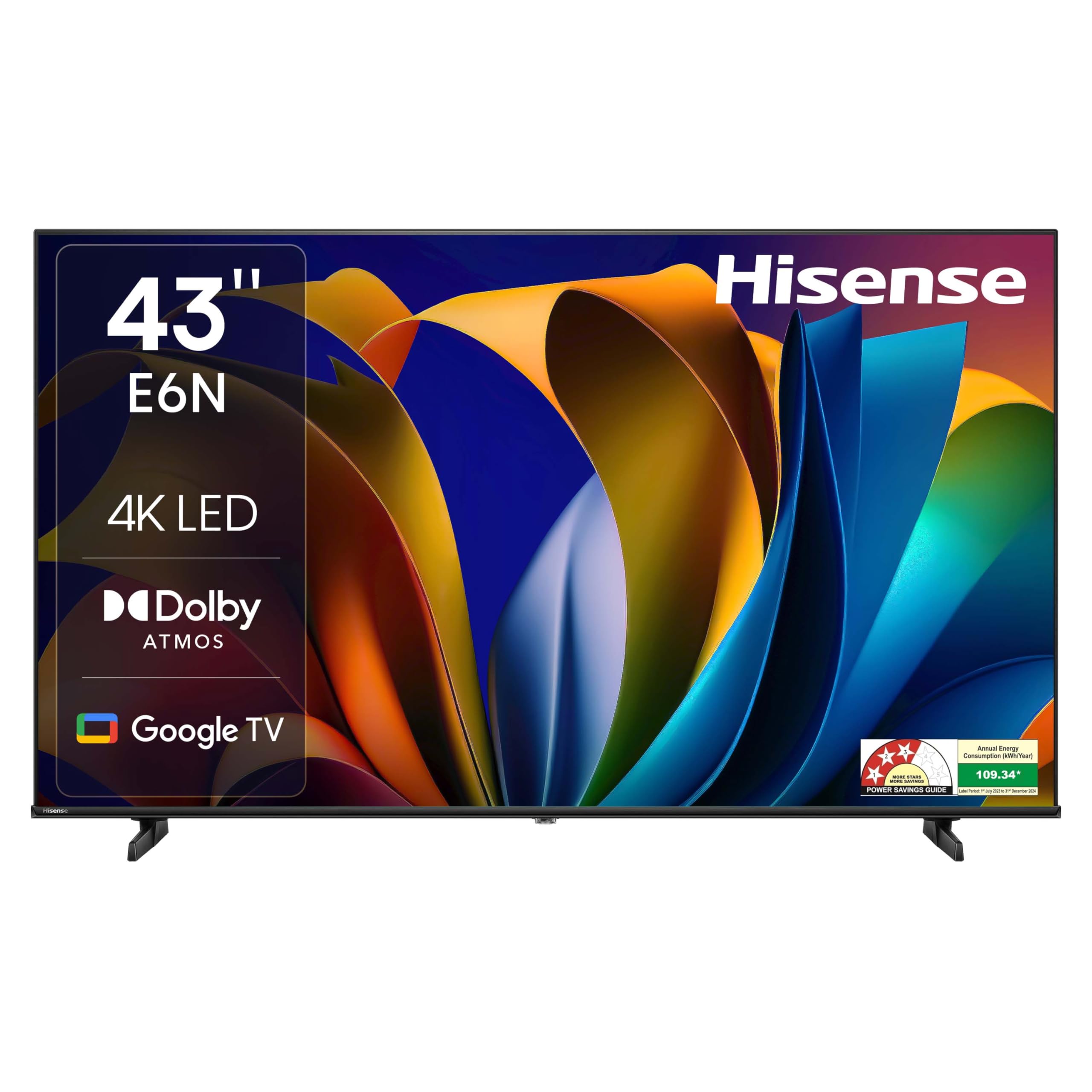 Hisense 139 cm (55 inches) E6N Series 4K Ultra HD Smart LED Google TV 55E6N (Black)