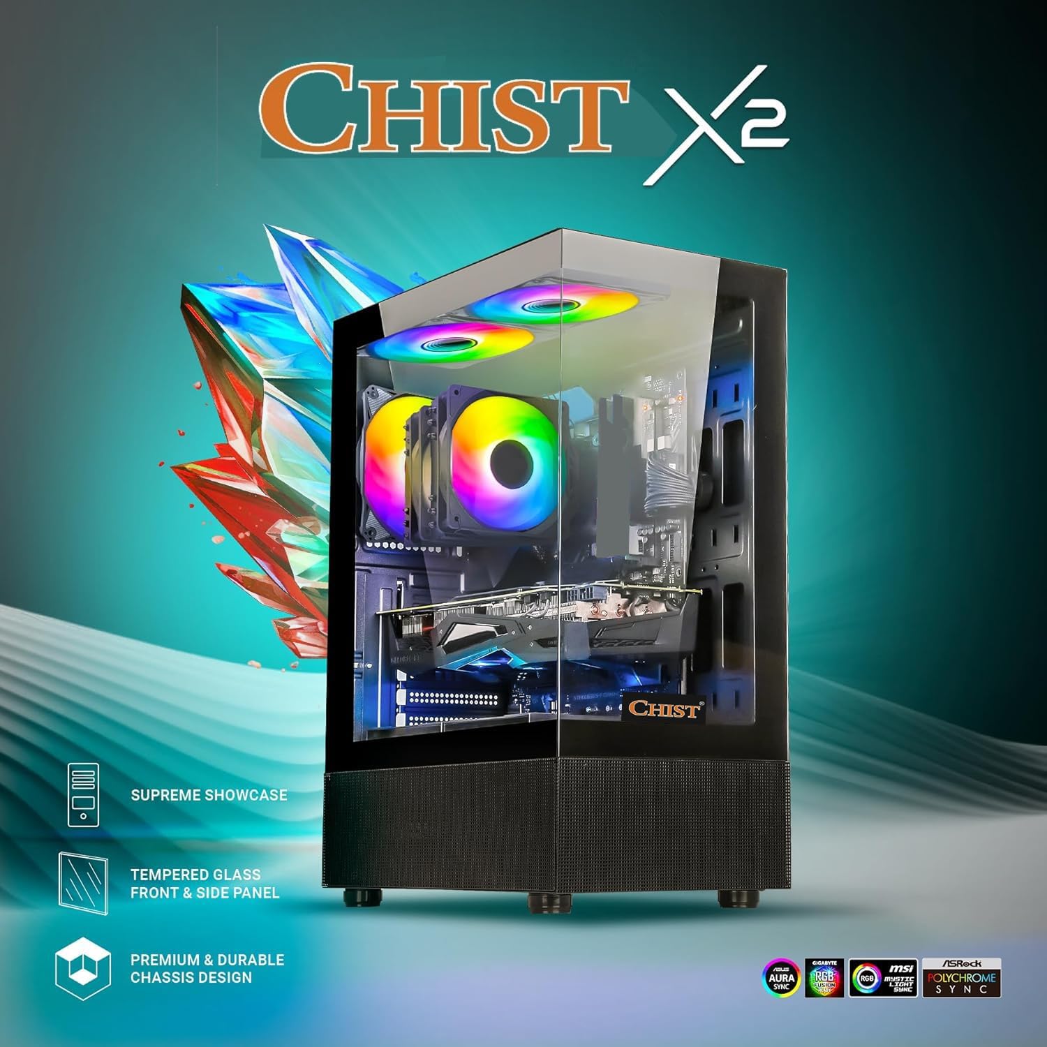CHIST AMD Desktop PC 3000G 4CORE 4 Threats | DDR4 16GB RAM | 1TB NVME SSD| 24" IPS Brazil Monitor and Gaming Keyboard Mouse| WiFi Ready to use