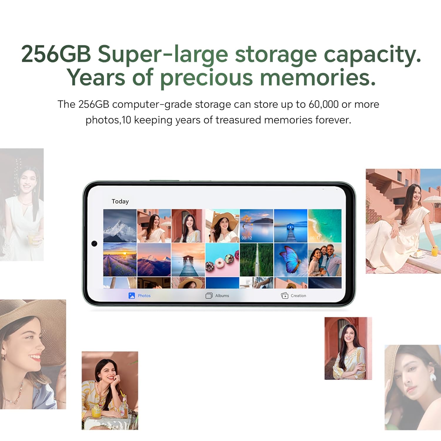 Honor X7c 5G Dual SIM | 16GB (8+8) RAM, 256GB Storage | 50MP AI Camera | 5 Star SGS Certified | IP64 Standards | 120Hz Refresh Rate | 5200mAh Battery | (Moonlight White)