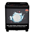 Haier 9 kg 5 Star Toughened Glass & Vortex pulsator Semi Automatic Top Load (HTW90-178FL,Black)