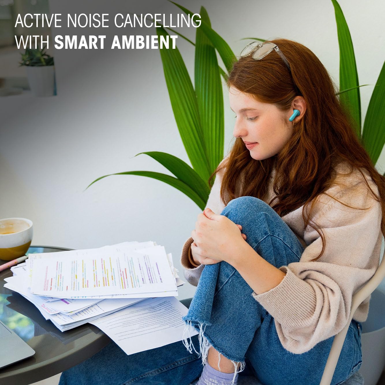 JBL Wave Beam 2 Ear Buds Wireless BluetoothV5.3, Active Noise Cancellation Earbuds,Multi Connect, App for Customized Extra Bass Eq, Relax Mode,Speed Charge, 40H Playback, Fast Pair,4 Mics,IP54(Black)