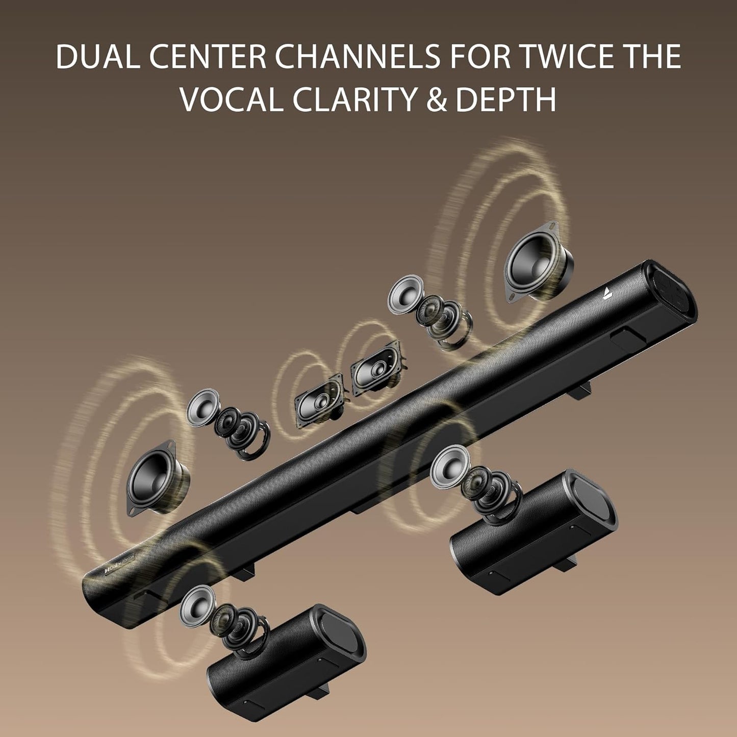 boAt Aavante Prime 5.1 5000DA (2025 Launch), Dolby Atmos, 500W, 5.1CH w/Wired Subwoofer & Wired Satellites, Multi Compatibility, Bluetooth Sound bar, Home Theatre Soundbar Speaker(Premium Black)