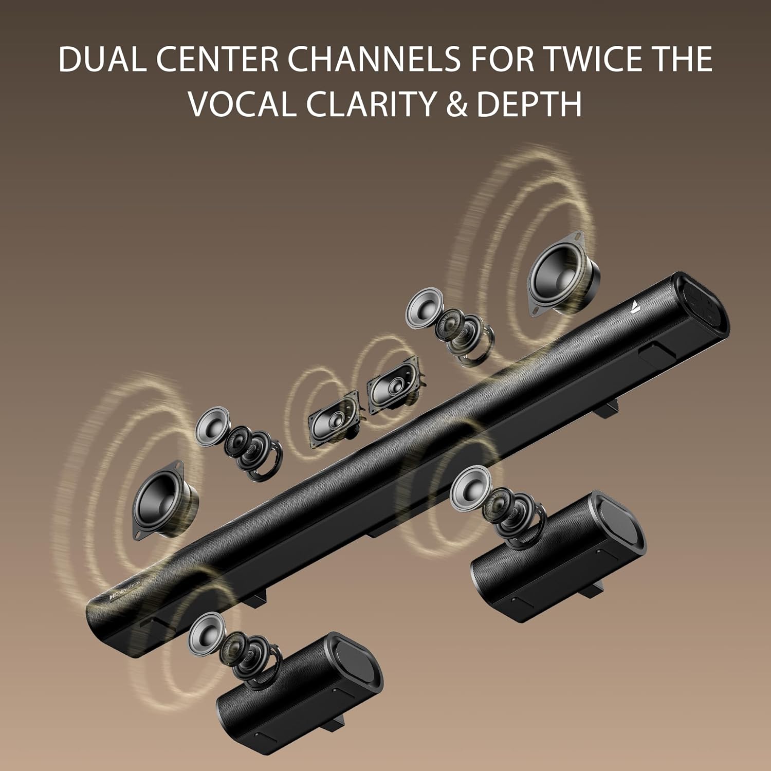 boAt Aavante Prime 5.1 5000DA (2025 Launch), Dolby Atmos, 500W, 5.1CH w/Wired Subwoofer & Wired Satellites, Multi Compatibility, Bluetooth Sound bar, Home Theatre Soundbar Speaker(Premium Black)