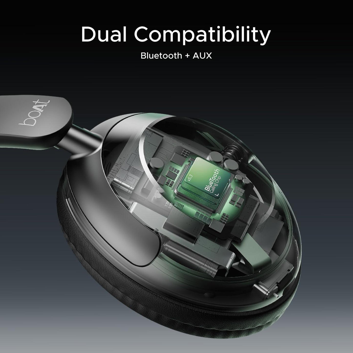 boAt New Launch Rockerz 650 Pro, Touch/Swipe Controls, Dolby Audio, 80Hrs Battery, 2Mics ENx, Fast Charge, App Support, Dual Pair, Bluetooth Over Ear Headphones with Mic (Iris Black)