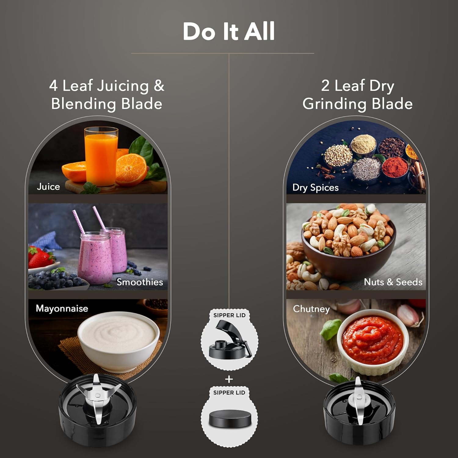 Prestige Nutri-Jet Mixer Grinder with 2 Jars| 450 Watts| Sipper Lid & Additional Cover Lid| ISI Certified| One-Touch Operation, Black