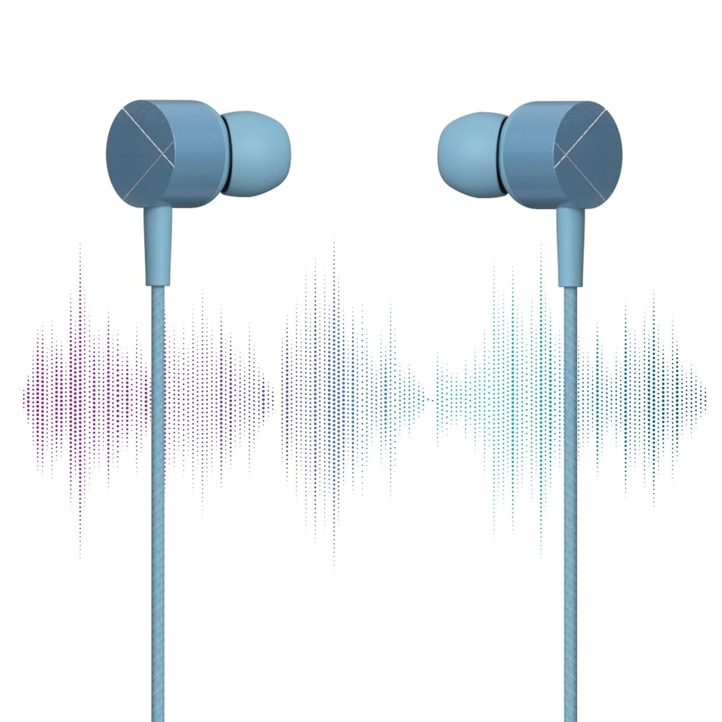 ZEBRONICS Zeb Buds C2 in Ear Type C Wired Earphones with Mic, Braided 1.2 Metre Cable, Metallic Design, 10mm Drivers, in Line Mic & Volume Controller (Blue)